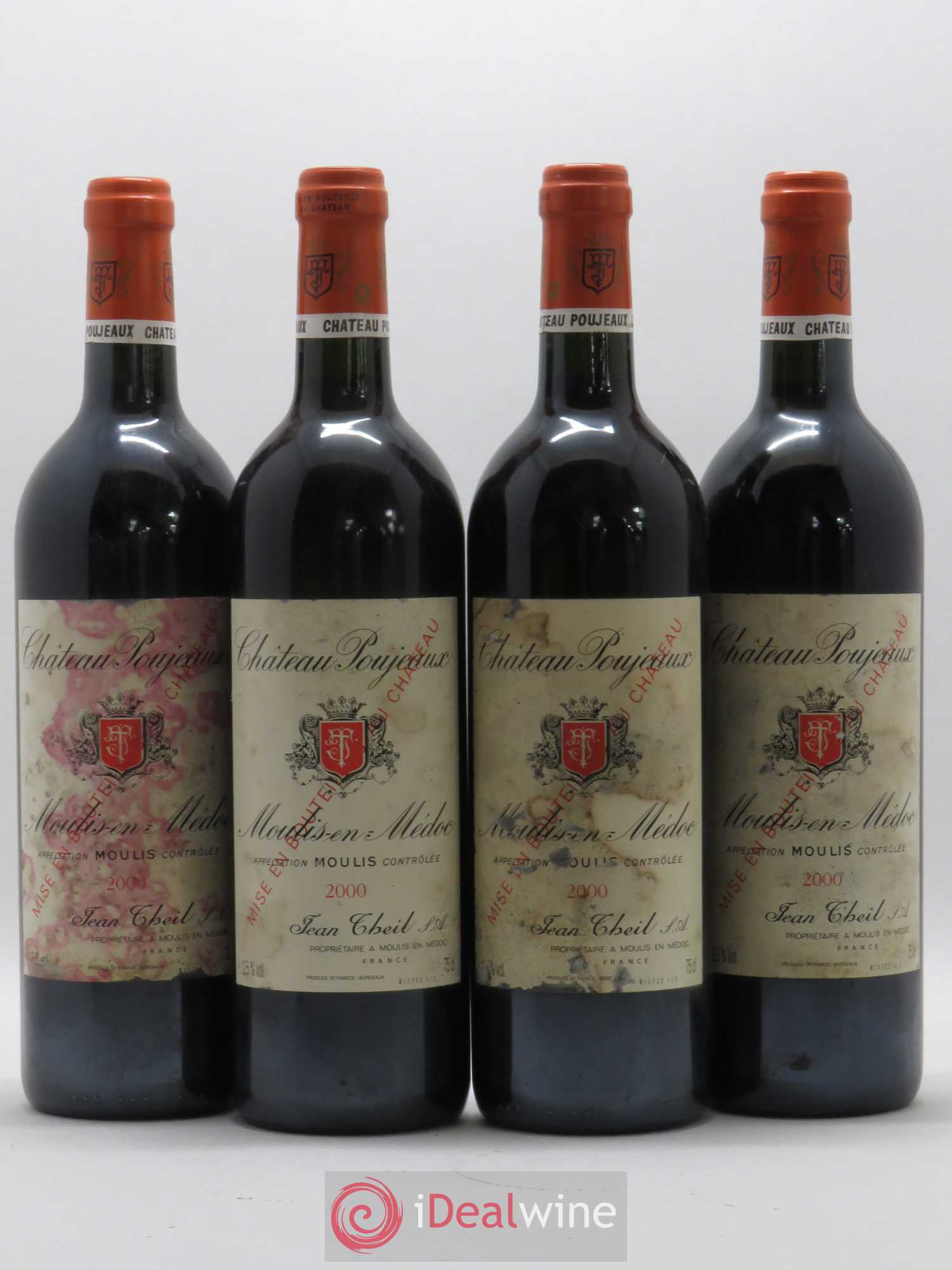 Château Poujeaux 2000 - Lot de 4 bouteilles - 0