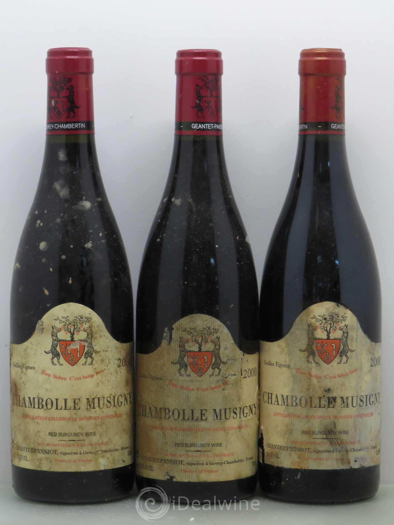 Chambolle-Musigny Vieilles vignes Geantet-Pansiot 2000 - Lot de 3 bouteilles - 0