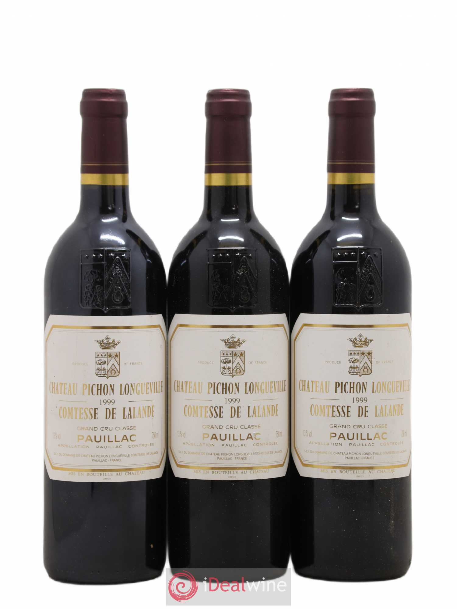 Pichon Longueville Baron 2ème Grand Cru Classé 1999 - Lot de 3 bouteilles - 0