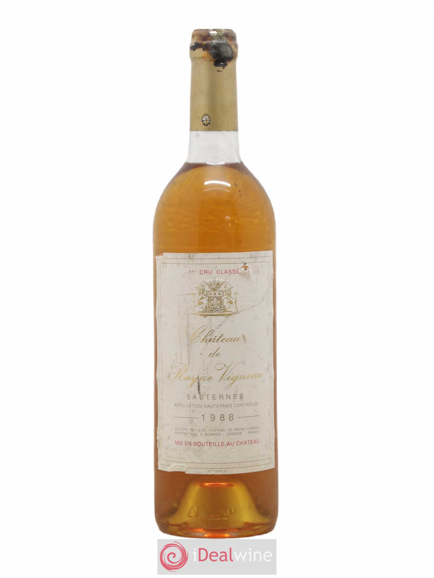 Château de Rayne Vigneau 1er Grand Cru Classé 1988 - Lotto di 1 bottiglia - 0