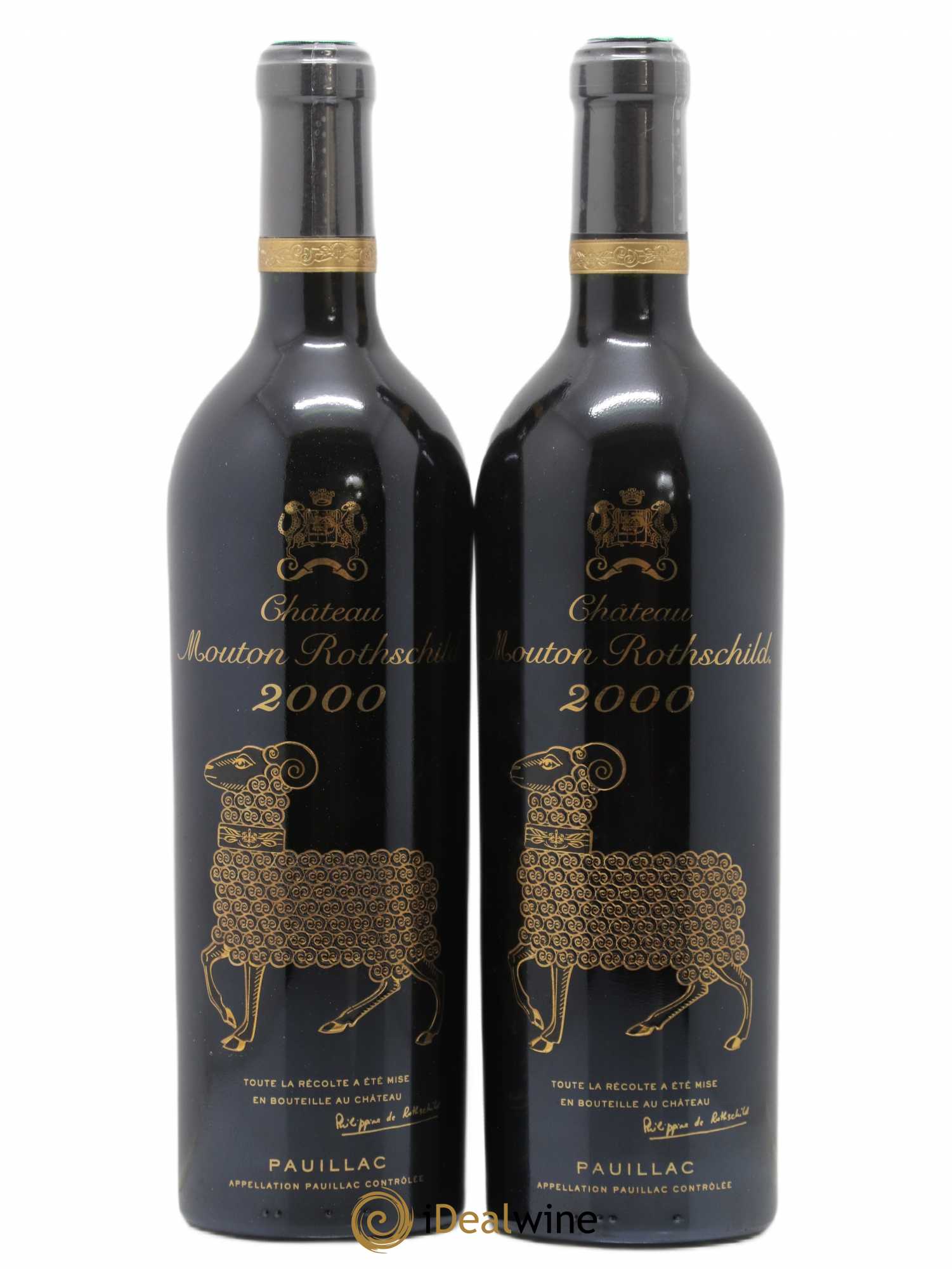 Château Mouton Rothschild 1er Grand Cru Classé 2000 - Lot de 2 bouteilles - 0
