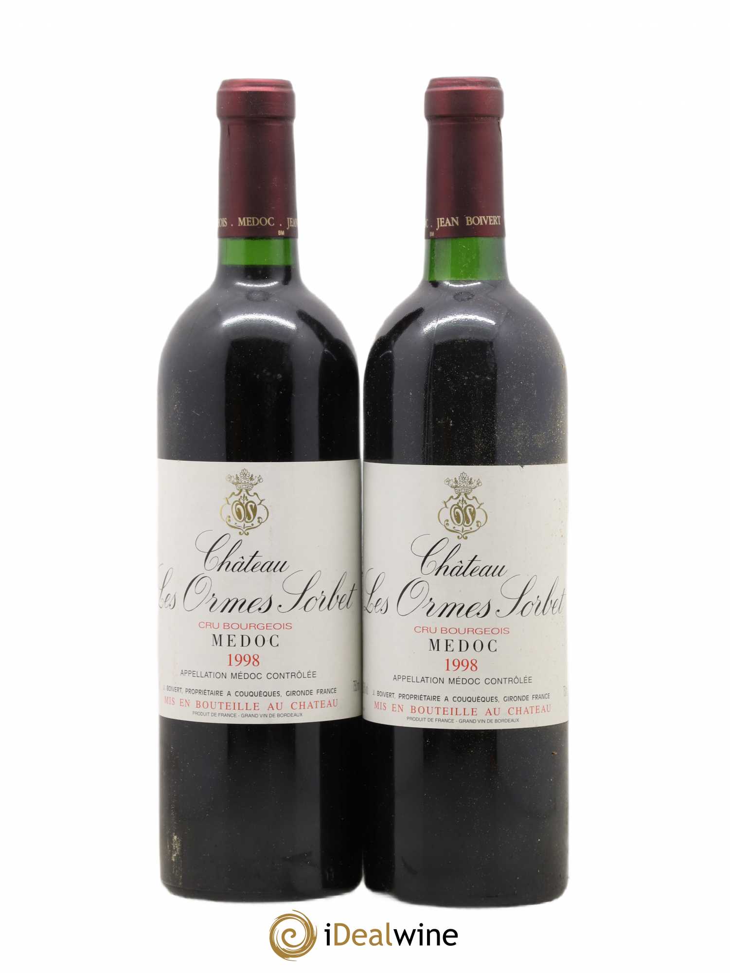 Château les Ormes Sorbet Cru Bourgeois (sans prix de réserve) 1998 - Lot de 2 bouteilles - 0