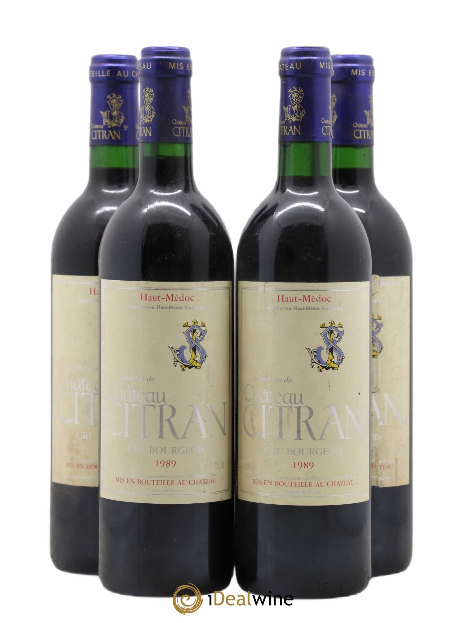 Château Citran Cru Bourgeois (sans prix de réserve) 1989 - Lot de 4 bouteilles - 0