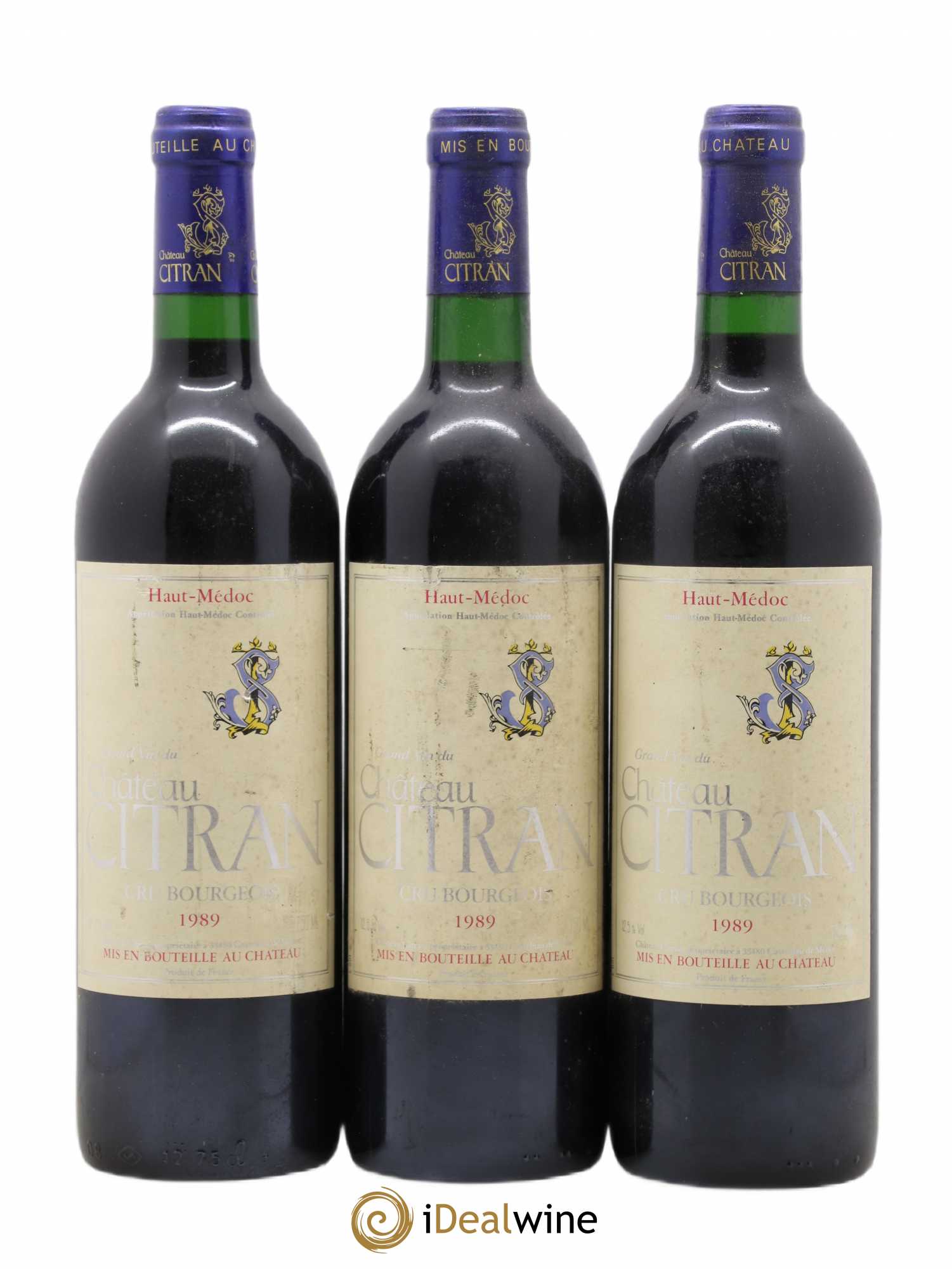 Château Citran Cru Bourgeois (sans prix de réserve) 1989 - Lot de 3 bouteilles - 0