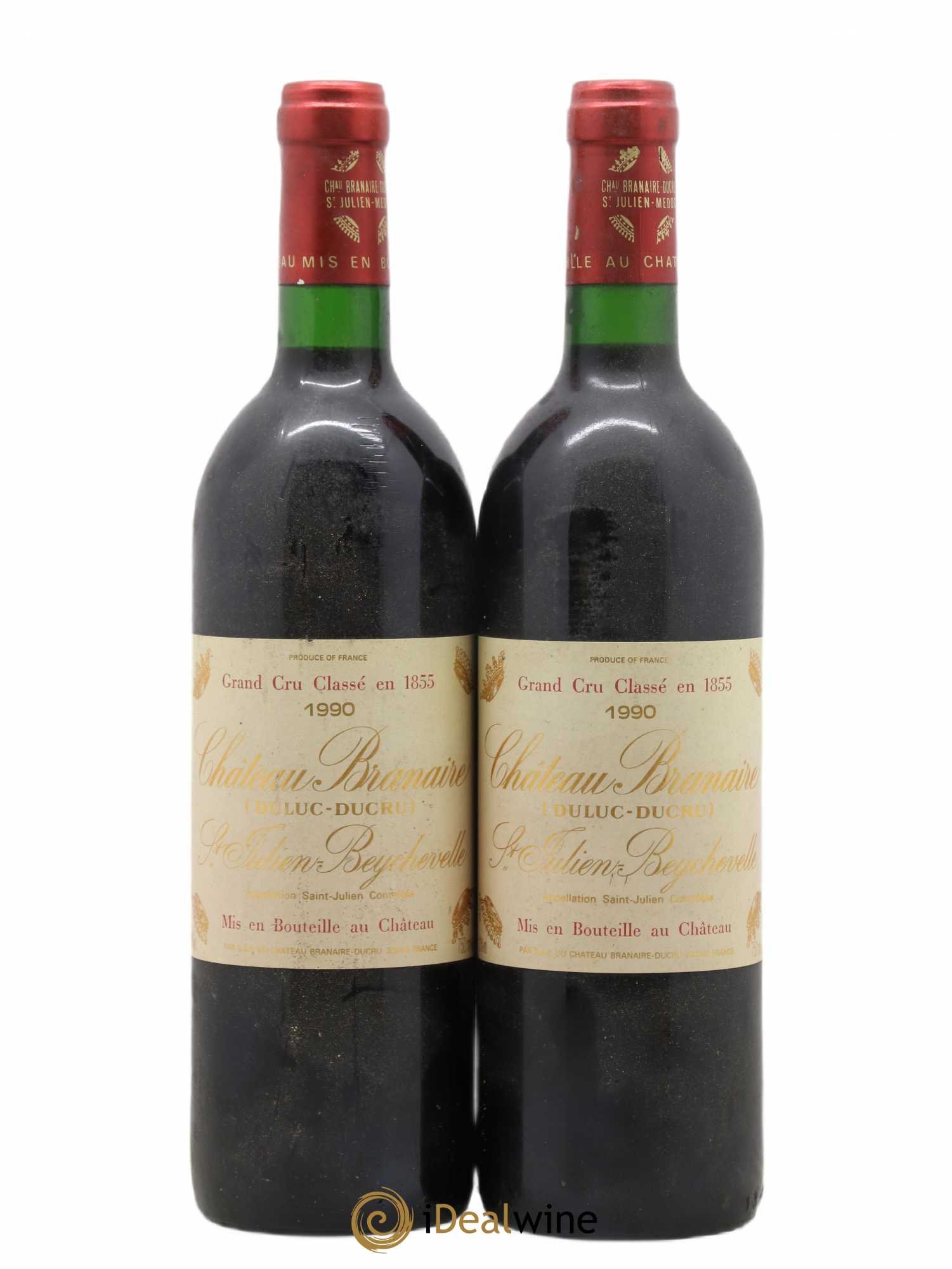 Château Branaire Ducru 4ème Grand Cru Classé 1990 - Lot de 2 bouteilles - 0