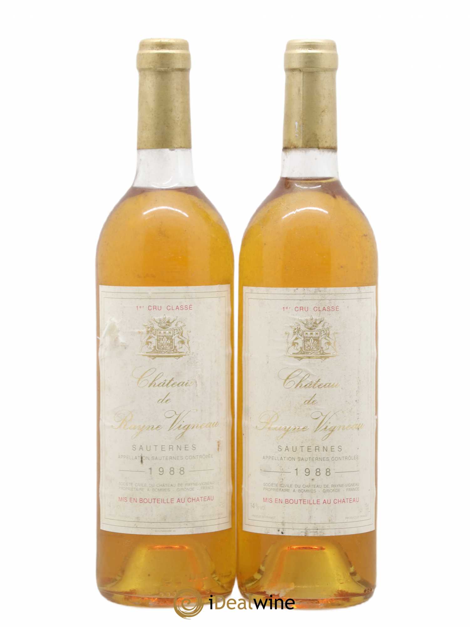 Château de Rayne Vigneau 1er Grand Cru Classé 1988 - Lotto di 2 bottiglie - 0