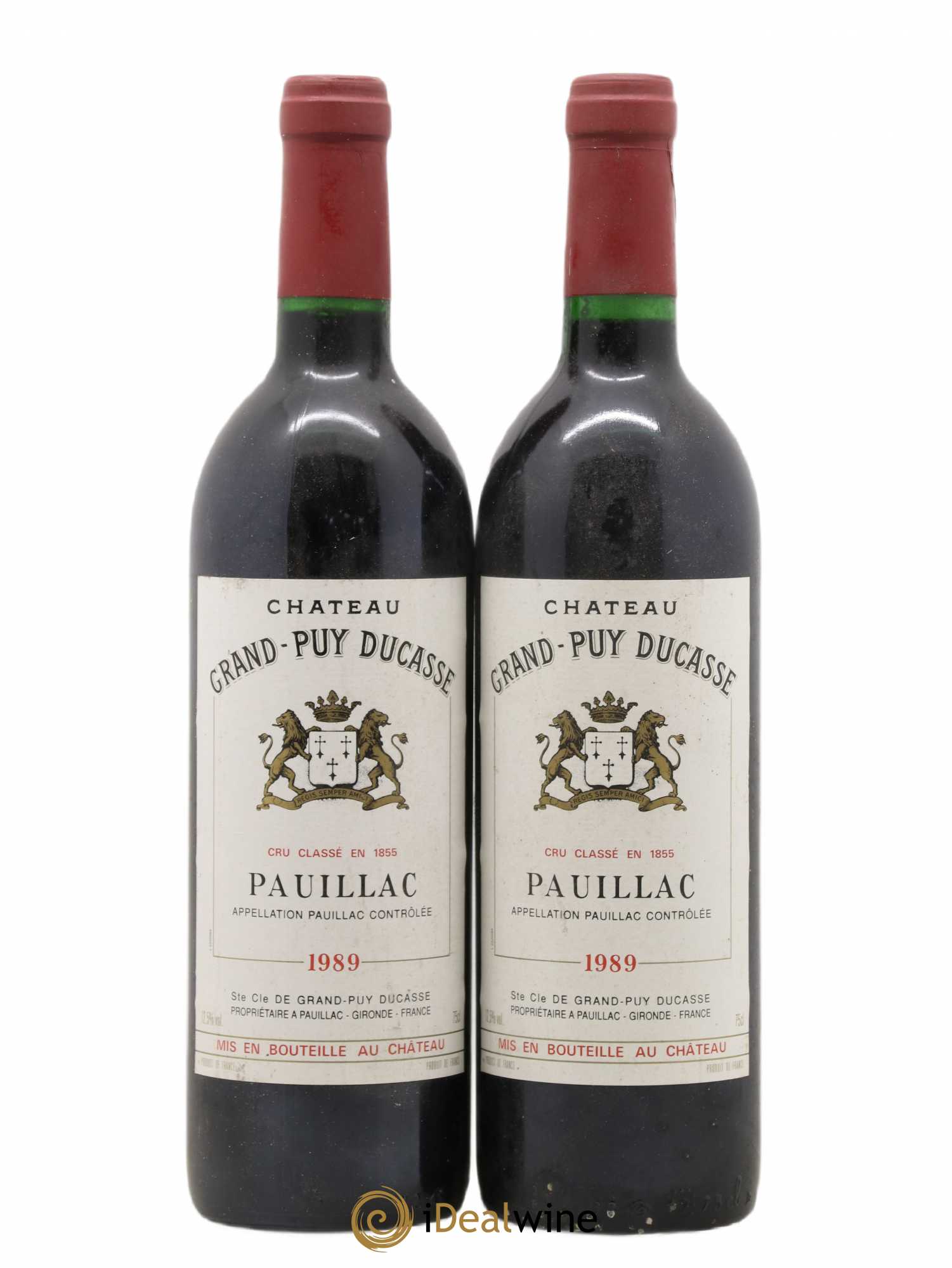 Château Grand Puy Ducasse 5ème Grand Cru Classé 1989 - Lot de 2 bouteilles - 0