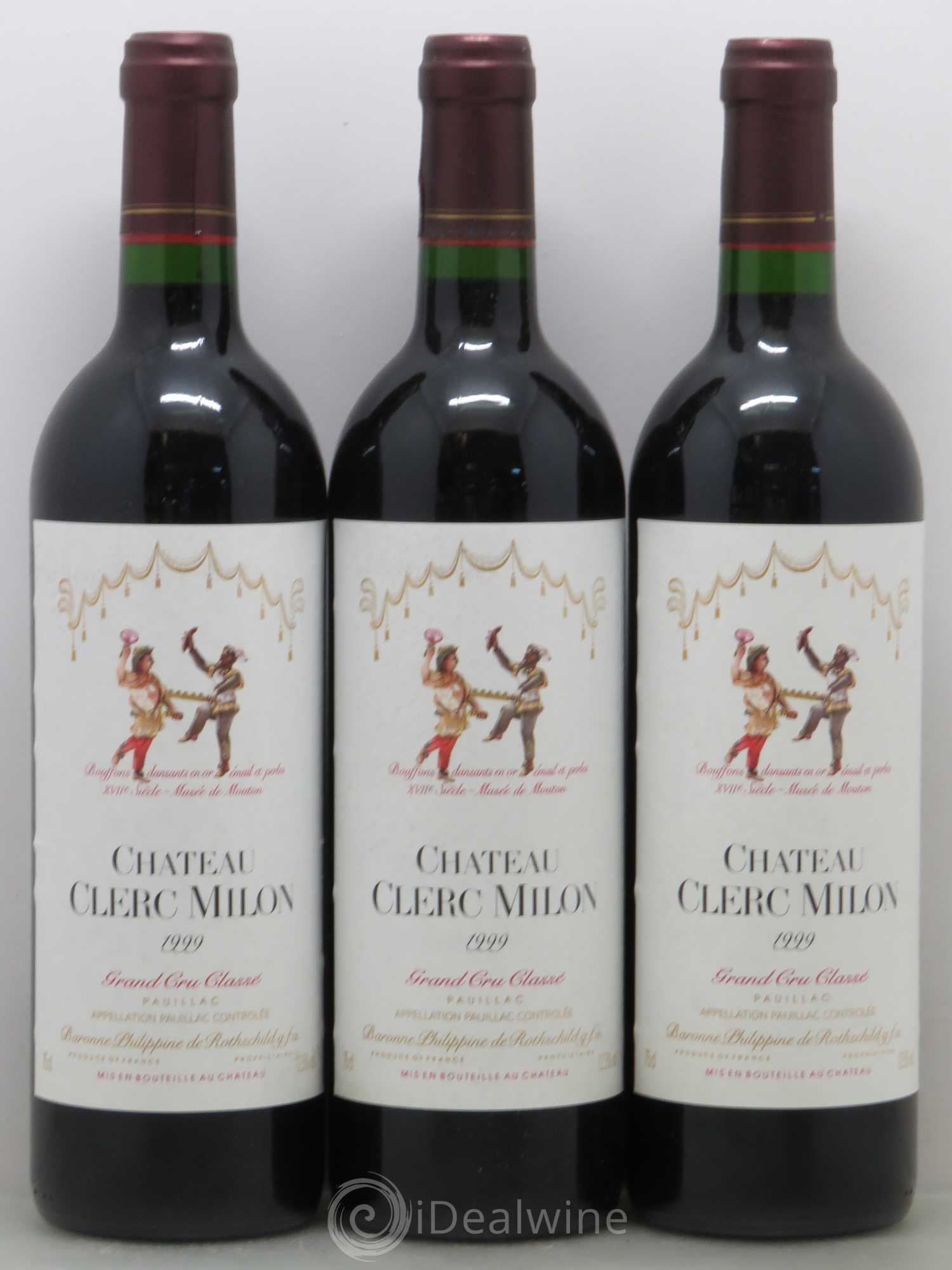 Château Clerc Milon 5ème Grand Cru Classé 1999 - Lot de 12 bouteilles - 1