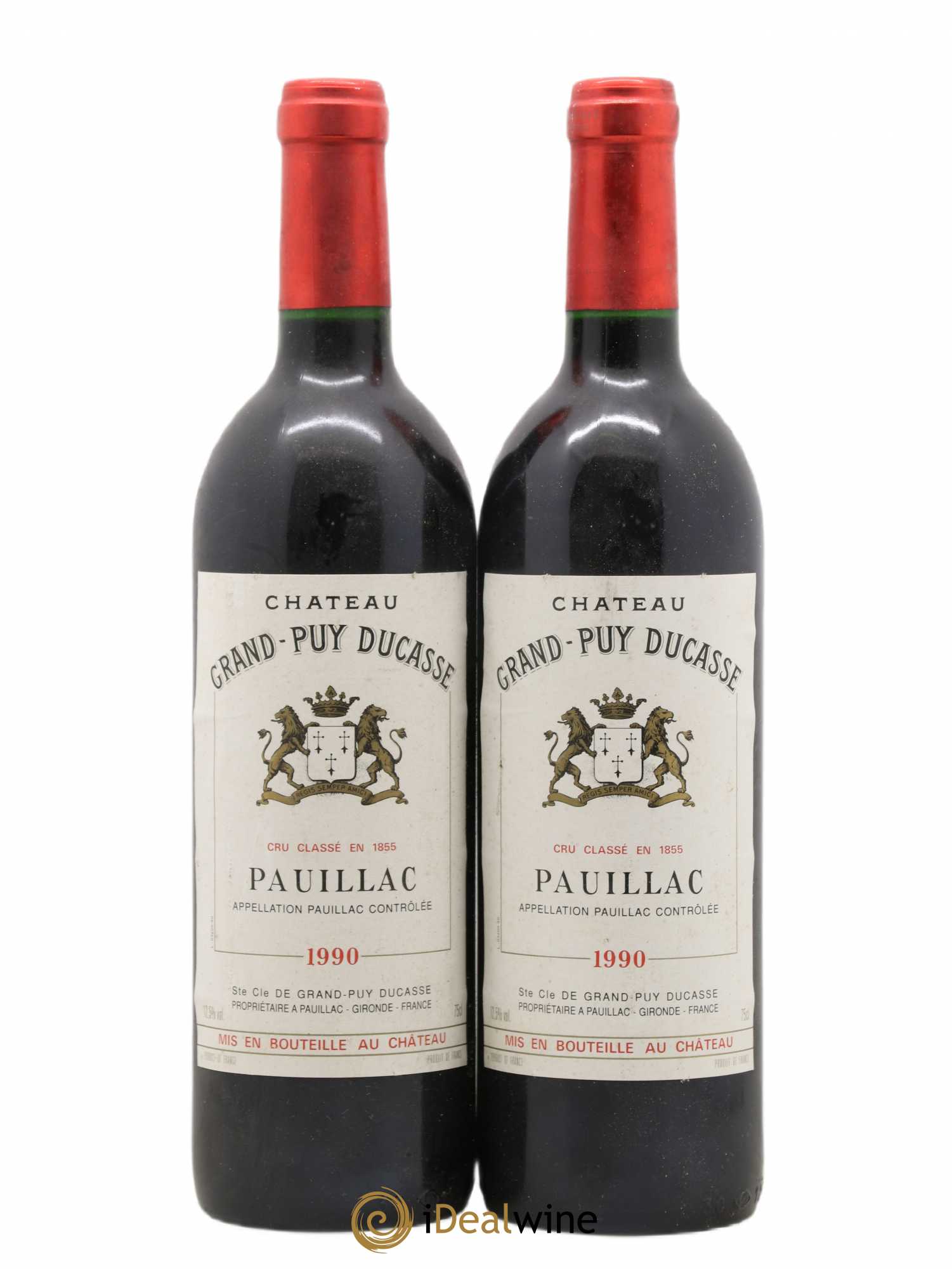 Château Grand Puy Ducasse 5ème Grand Cru Classé 1990 - Lot de 2 bouteilles - 0