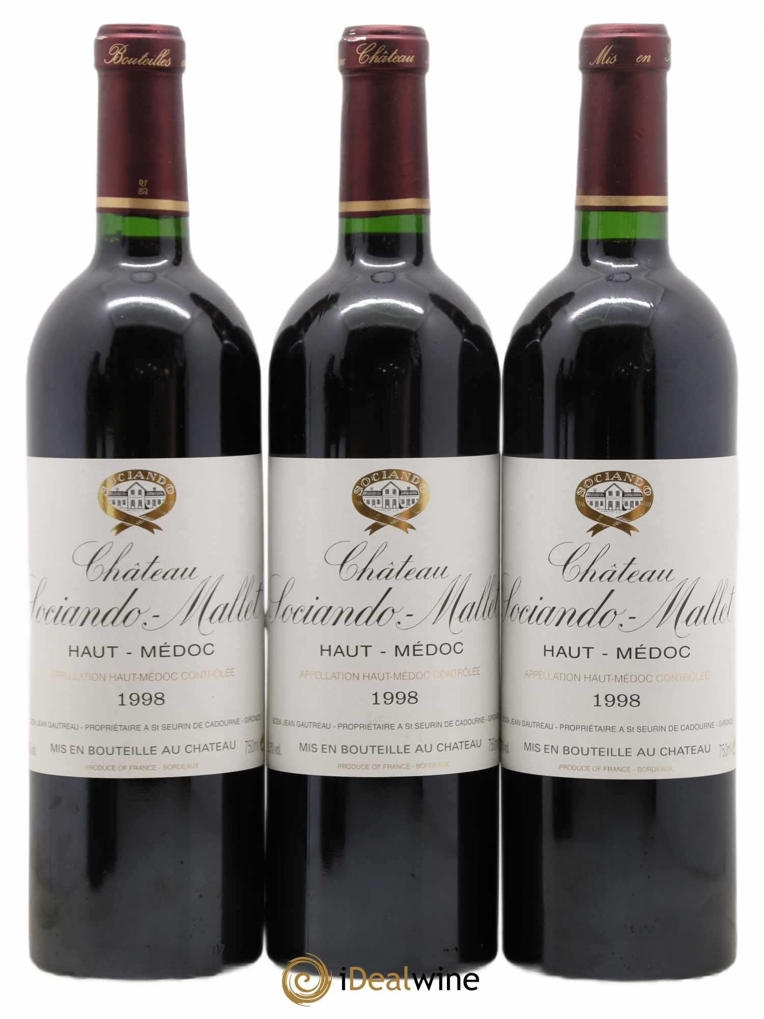 Château Sociando Mallet 1998 - Lot de 12 bouteilles - 3