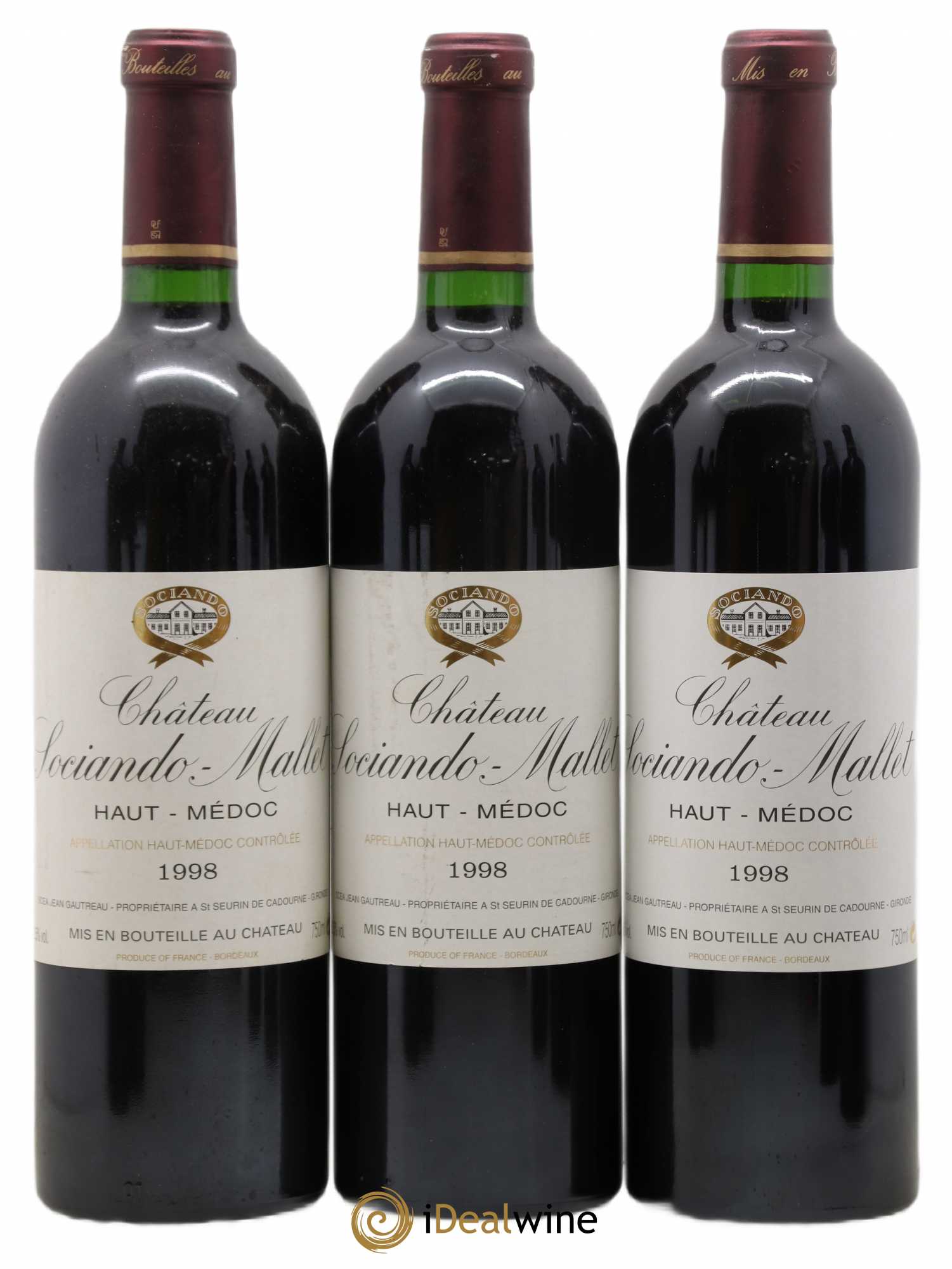 Château Sociando Mallet 1998 - Lot de 12 bouteilles - 4