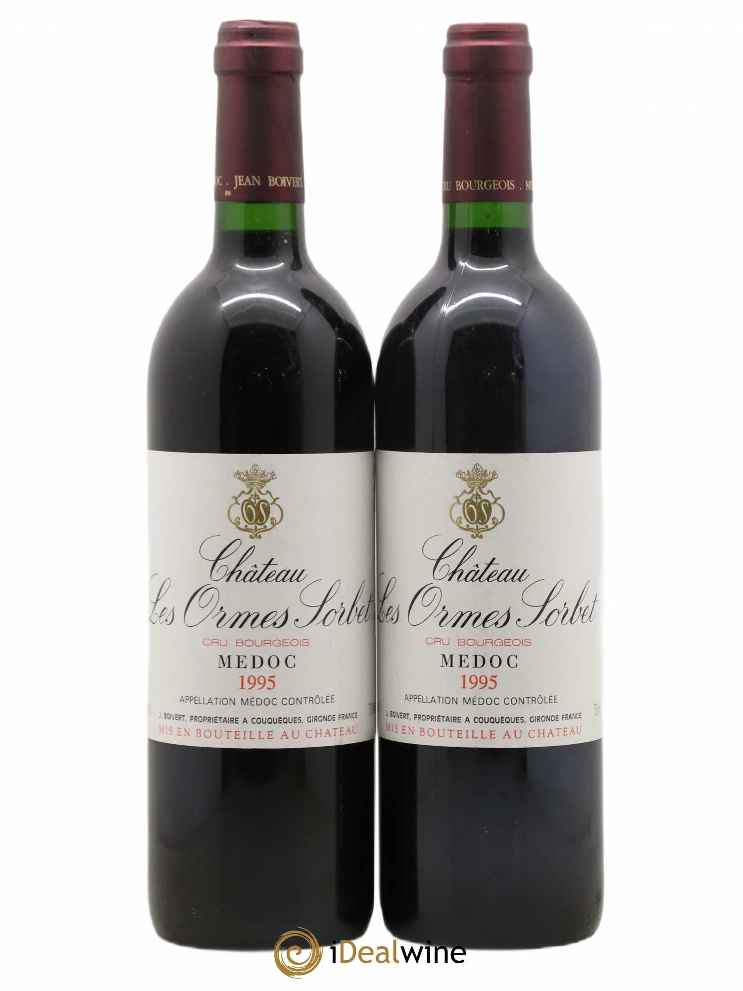 Château les Ormes Sorbet Cru Bourgeois (sans prix de réserve) 1995 - Lot de 2 bouteilles - 0