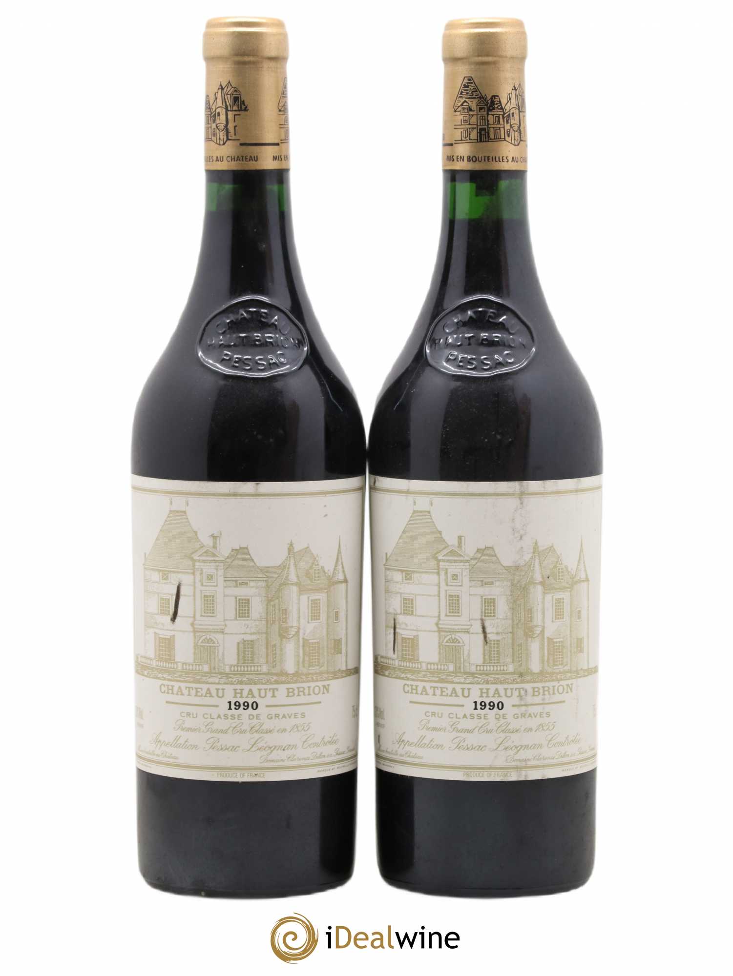 Château Haut Brion 1er Grand Cru Classé 1990 - Lot de 2 bouteilles - 0