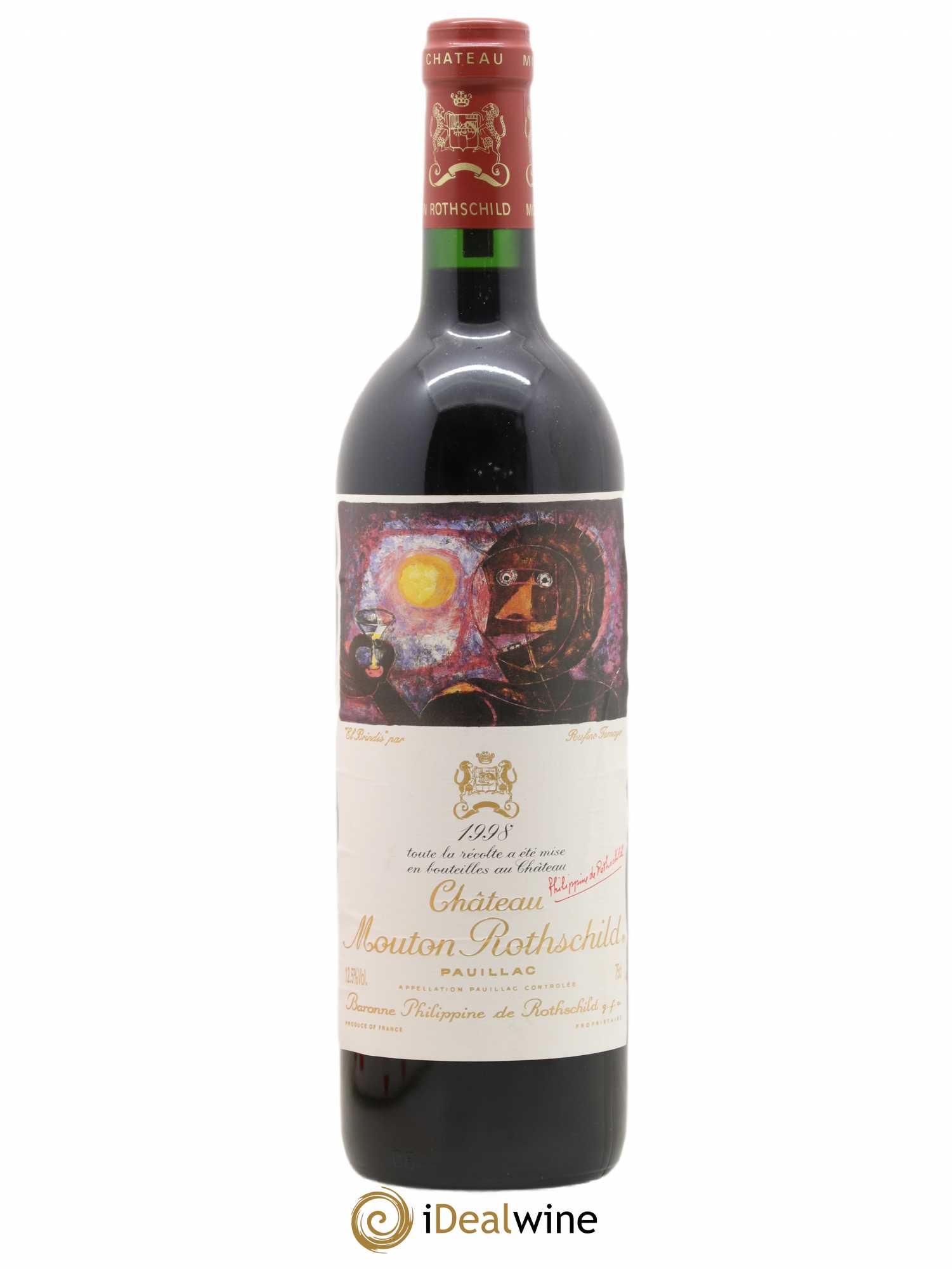 Château Mouton Rothschild 1er Grand Cru Classé 1998 - Lot de 1 bouteille - 0