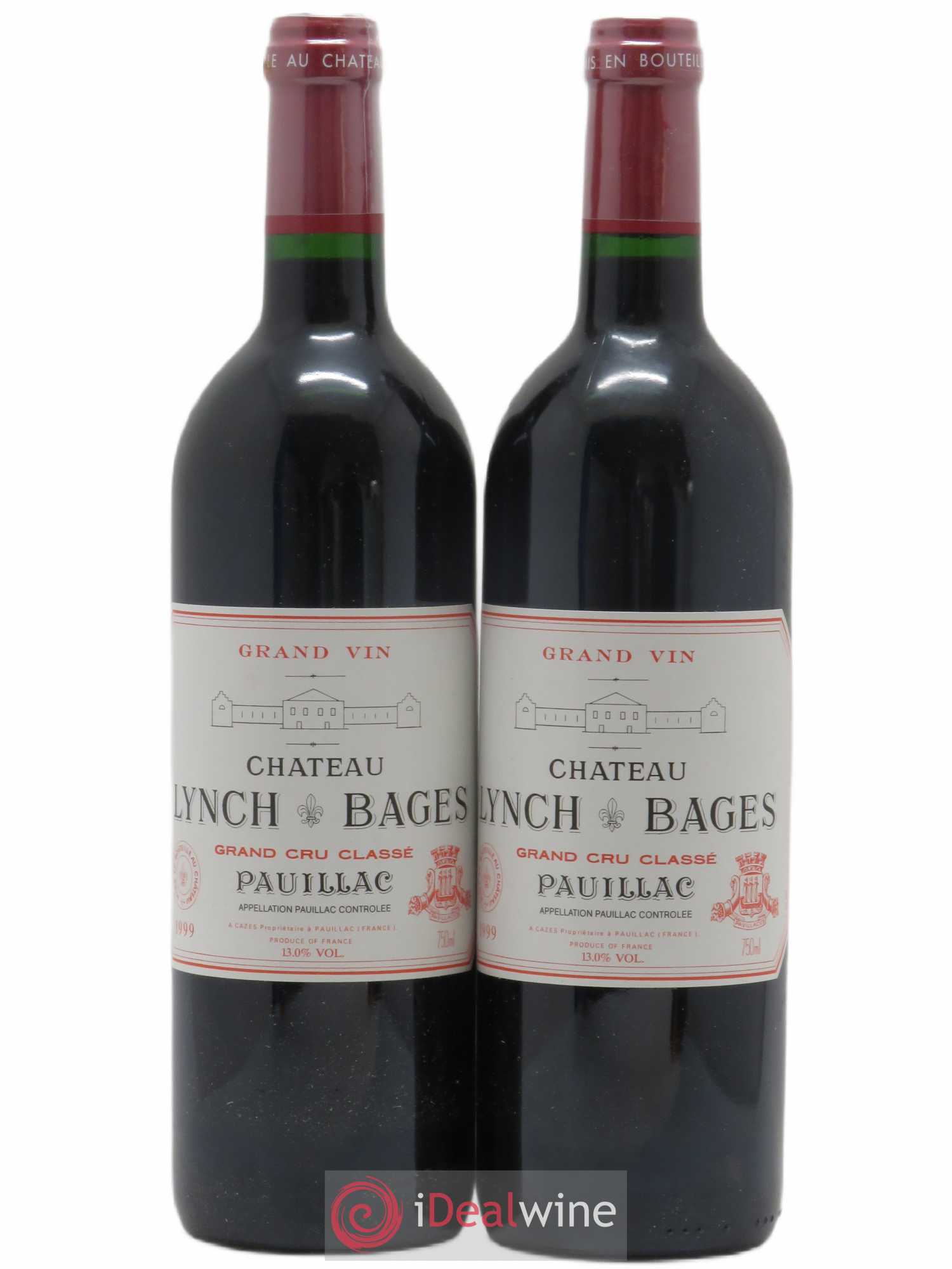 Château Lynch Bages 5ème Grand Cru Classé 1999 - Lot de 2 bouteilles - 0