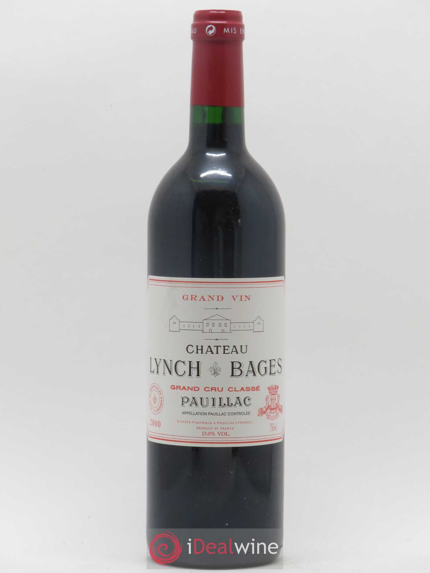 Château Lynch Bages 5ème Grand Cru Classé 2000 - Lot de 1 bouteille - 0