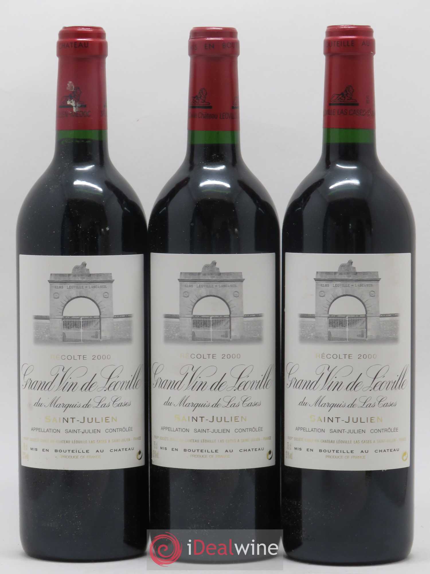 Château Léoville Las Cases 2ème Grand Cru Classé 2000 - Lot de 3 bouteilles - 0