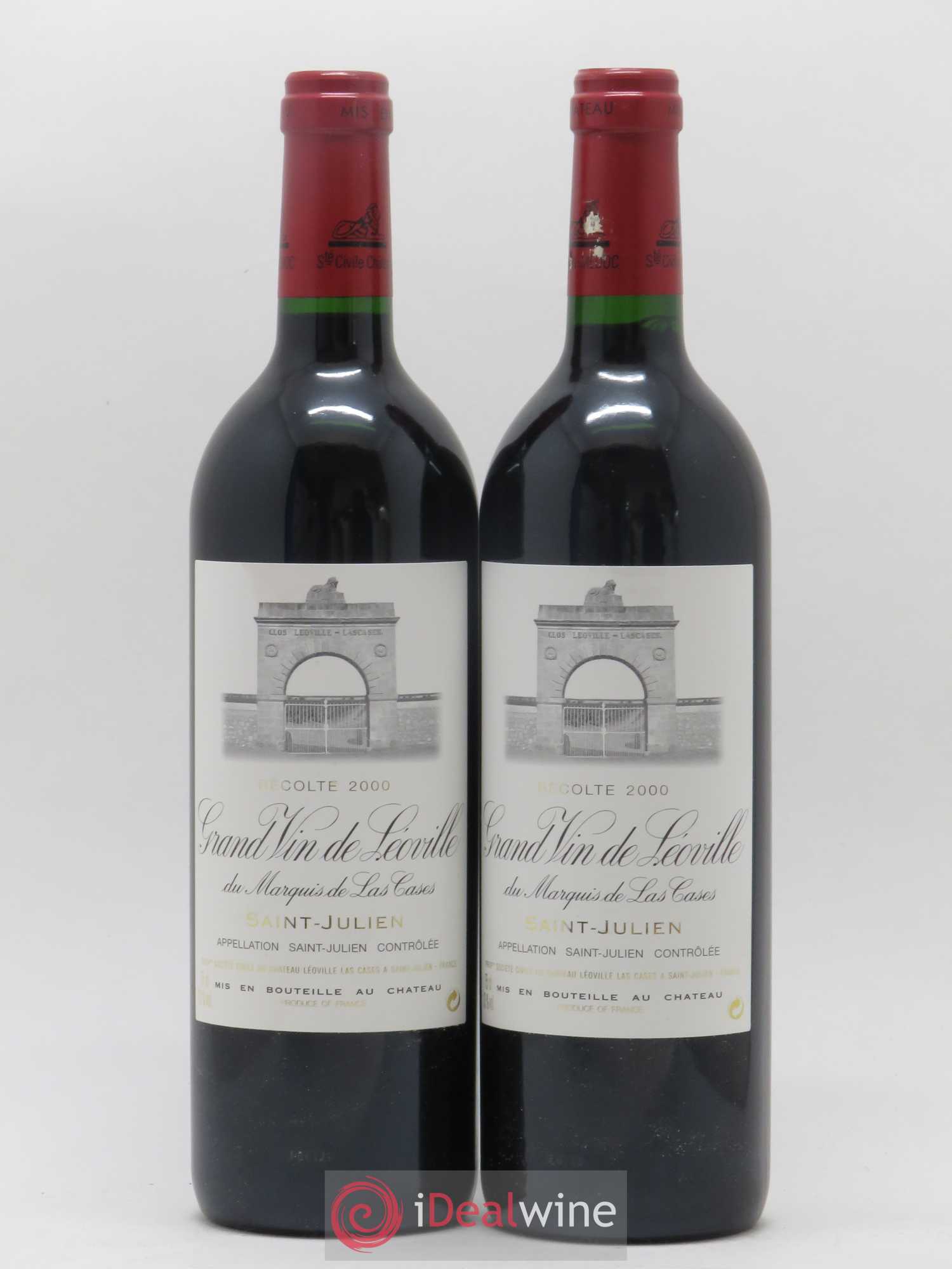 Château Léoville Las Cases 2ème Grand Cru Classé 2000 - Lot de 2 bouteilles - 0