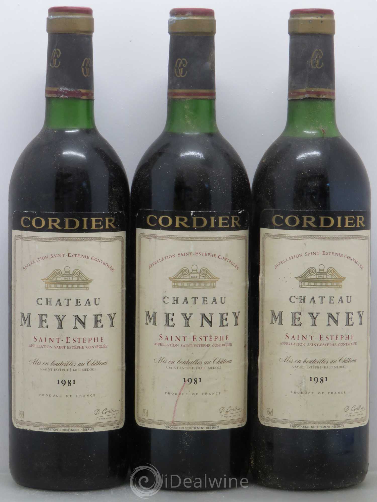 Château Meyney (sans prix de réserve) 1981 - Lot de 6 bouteilles - 1