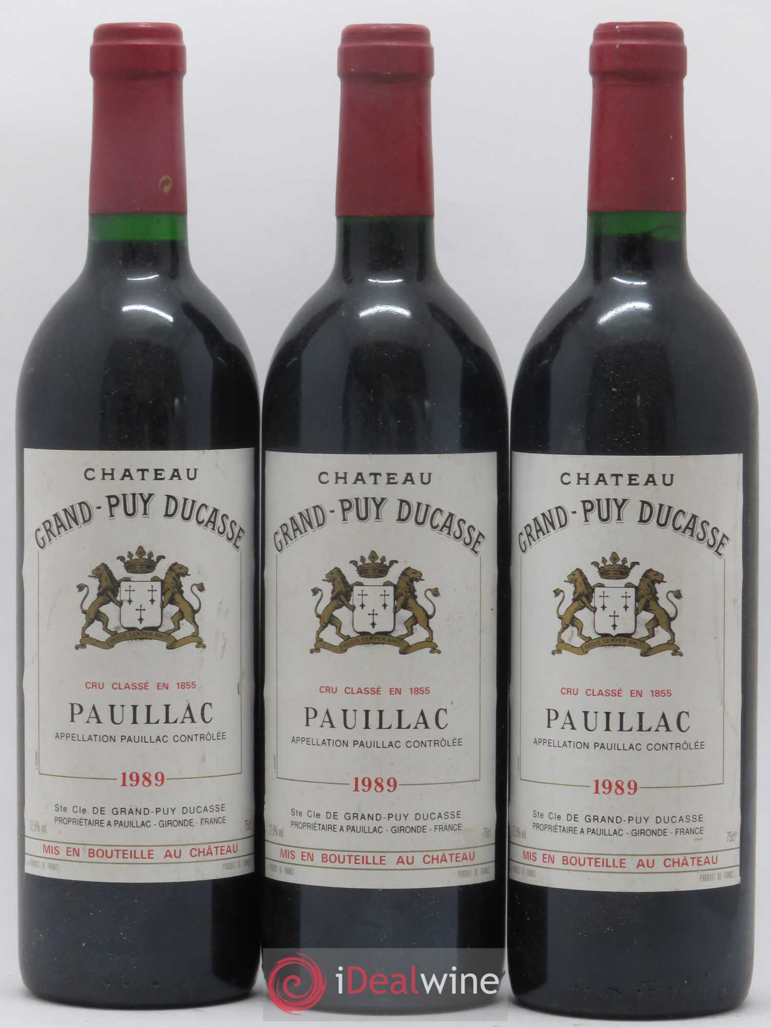 Château Grand Puy Ducasse 5ème Grand Cru Classé  (sans prix de réserve) 1989 - Lot de 6 bouteilles - 1