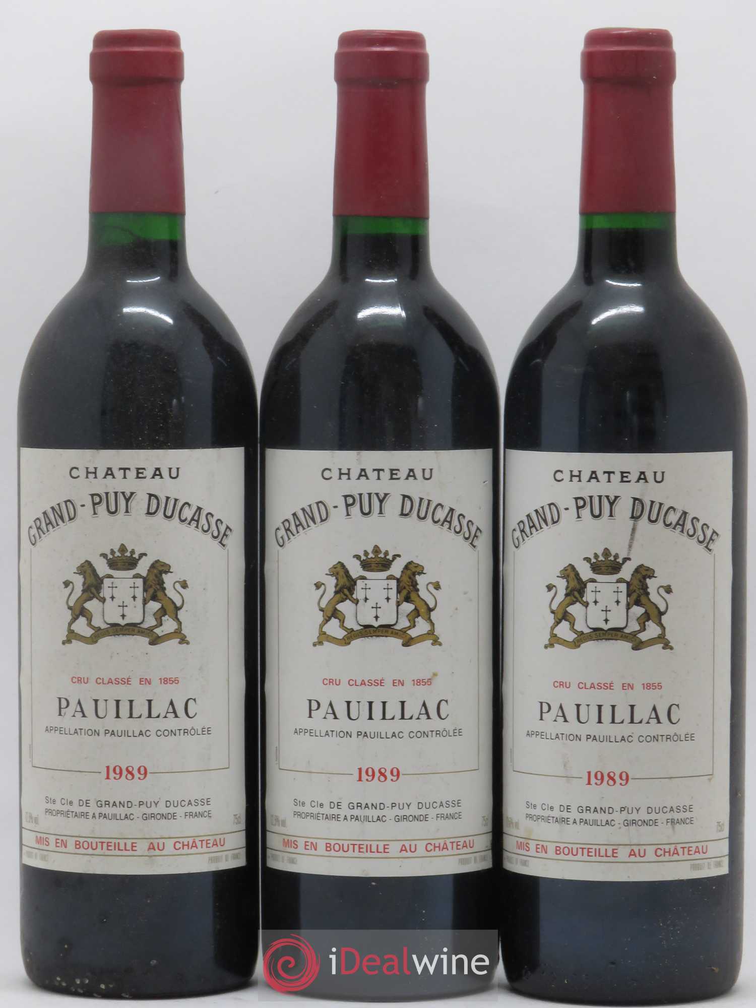 Château Grand Puy Ducasse 5ème Grand Cru Classé  (sans prix de réserve) 1989 - Lot de 6 bouteilles - 2