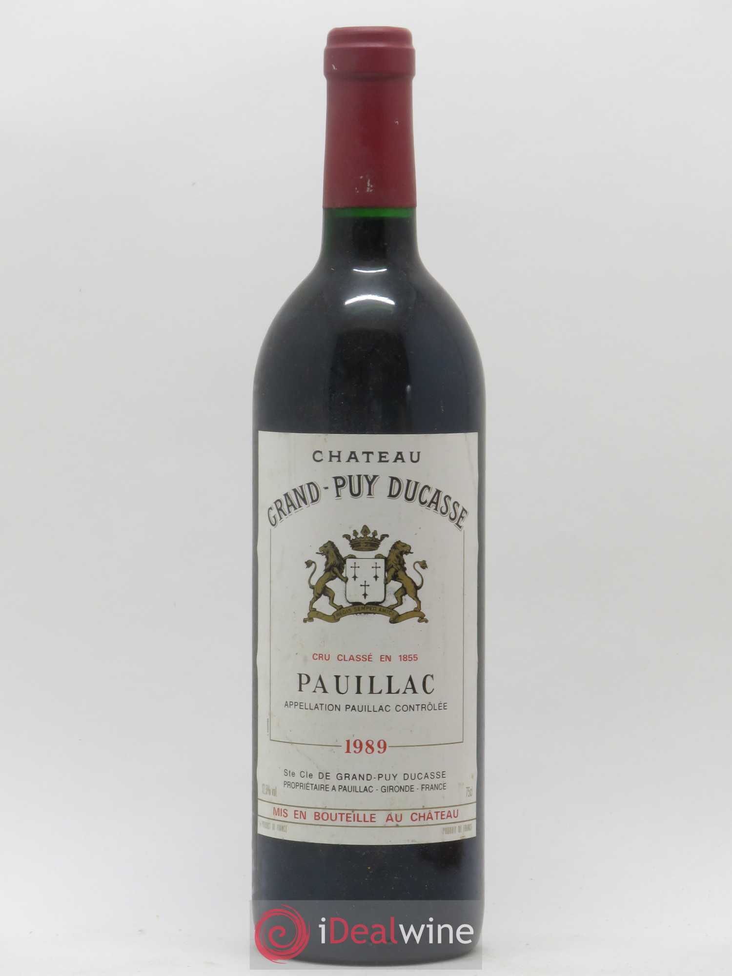 Château Grand Puy Ducasse 5ème Grand Cru Classé 1989 - Lot de 1 bouteille - 0