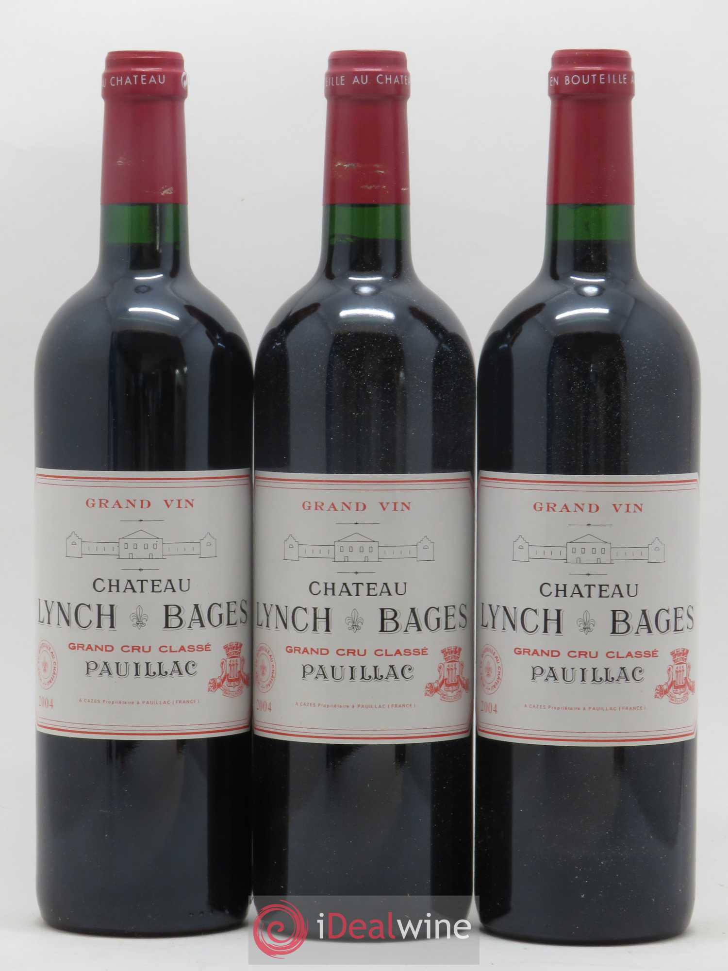 Château Lynch Bages 5ème Grand Cru Classé 2004 - Lot de 3 bouteilles - 0