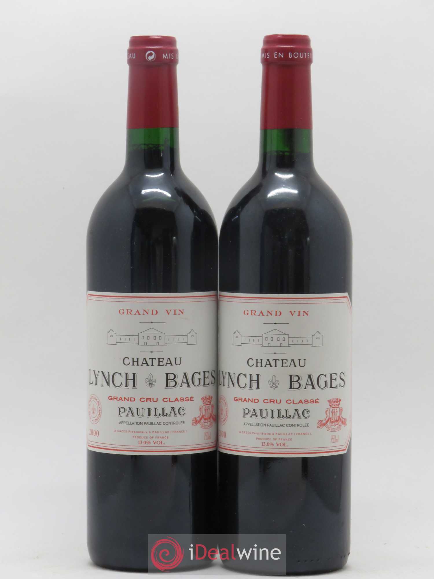 Château Lynch Bages 5ème Grand Cru Classé 2000 - Lot de 2 bouteilles - 0