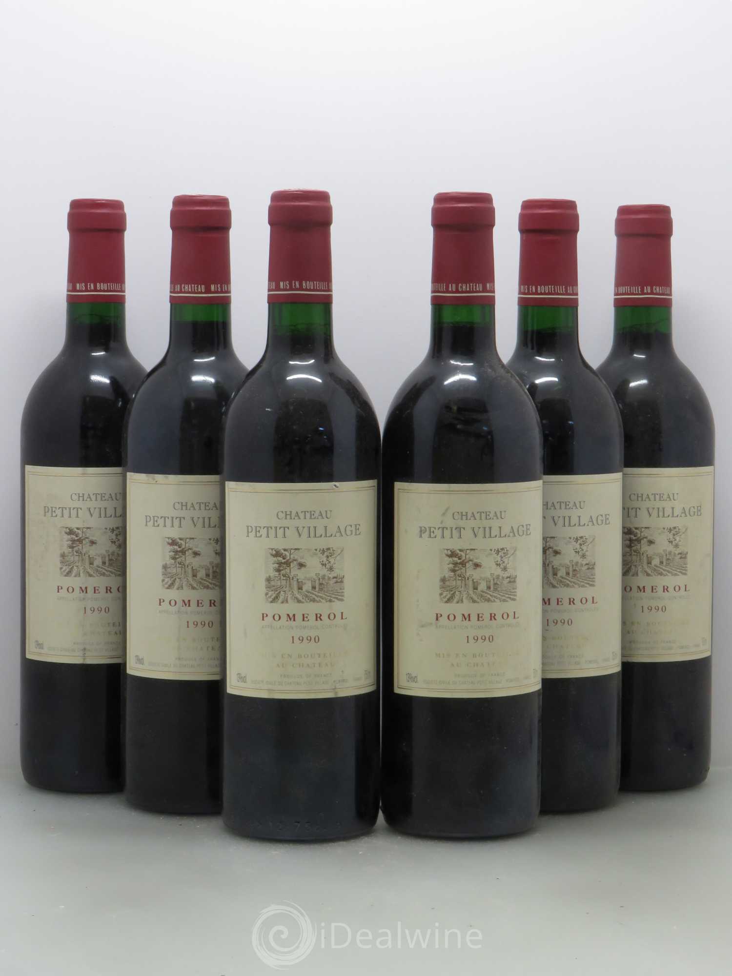 Château Petit Village 1990 - Lot de 6 bouteilles - 0