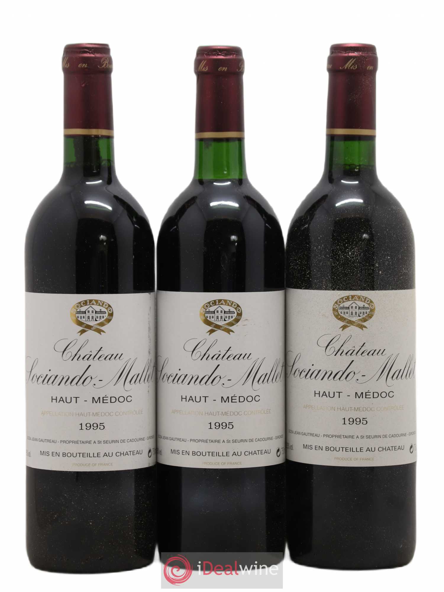 Château Sociando Mallet 1995 - Lot de 12 bouteilles - 1