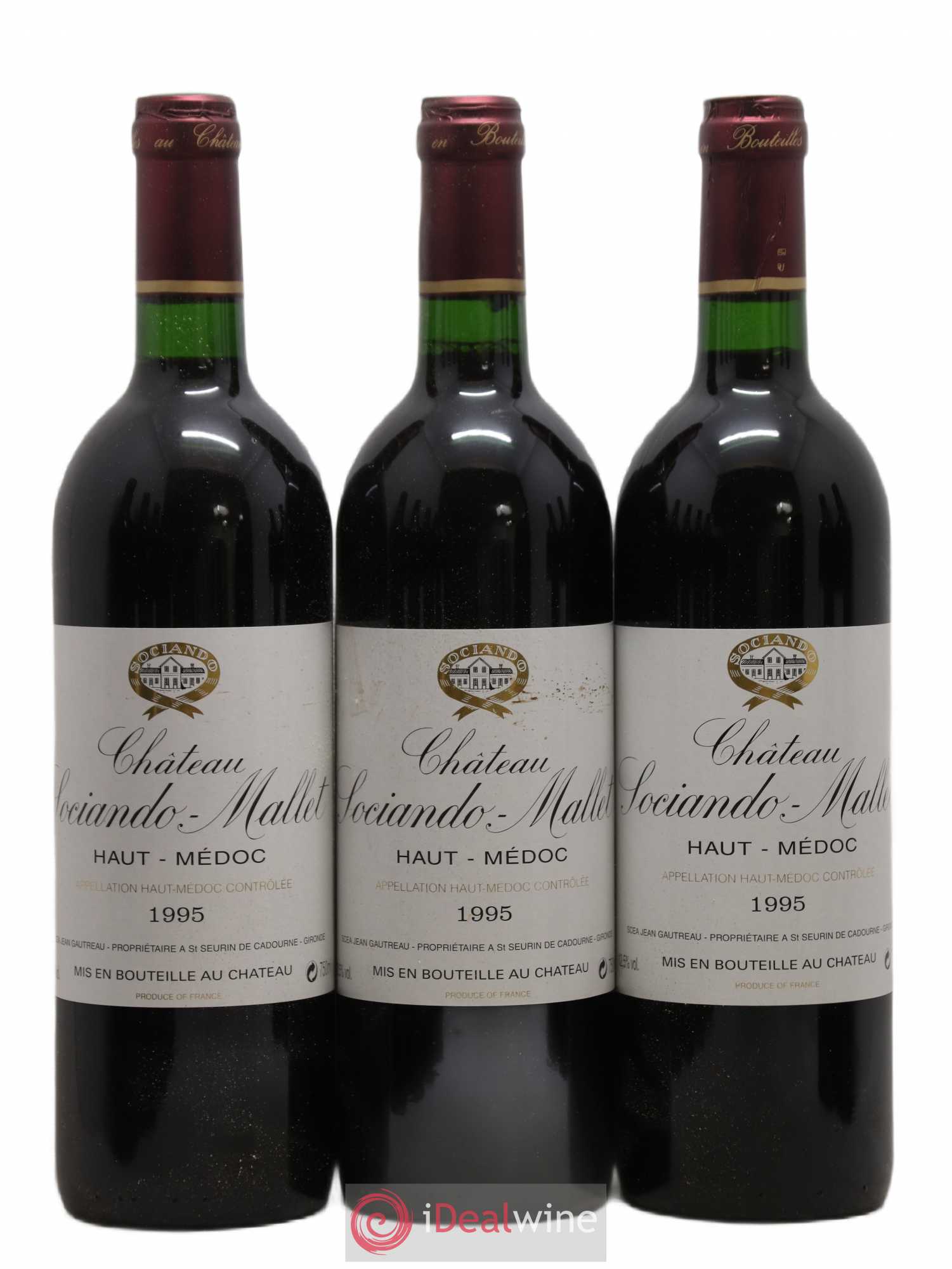 Château Sociando Mallet 1995 - Lot de 12 bouteilles - 2