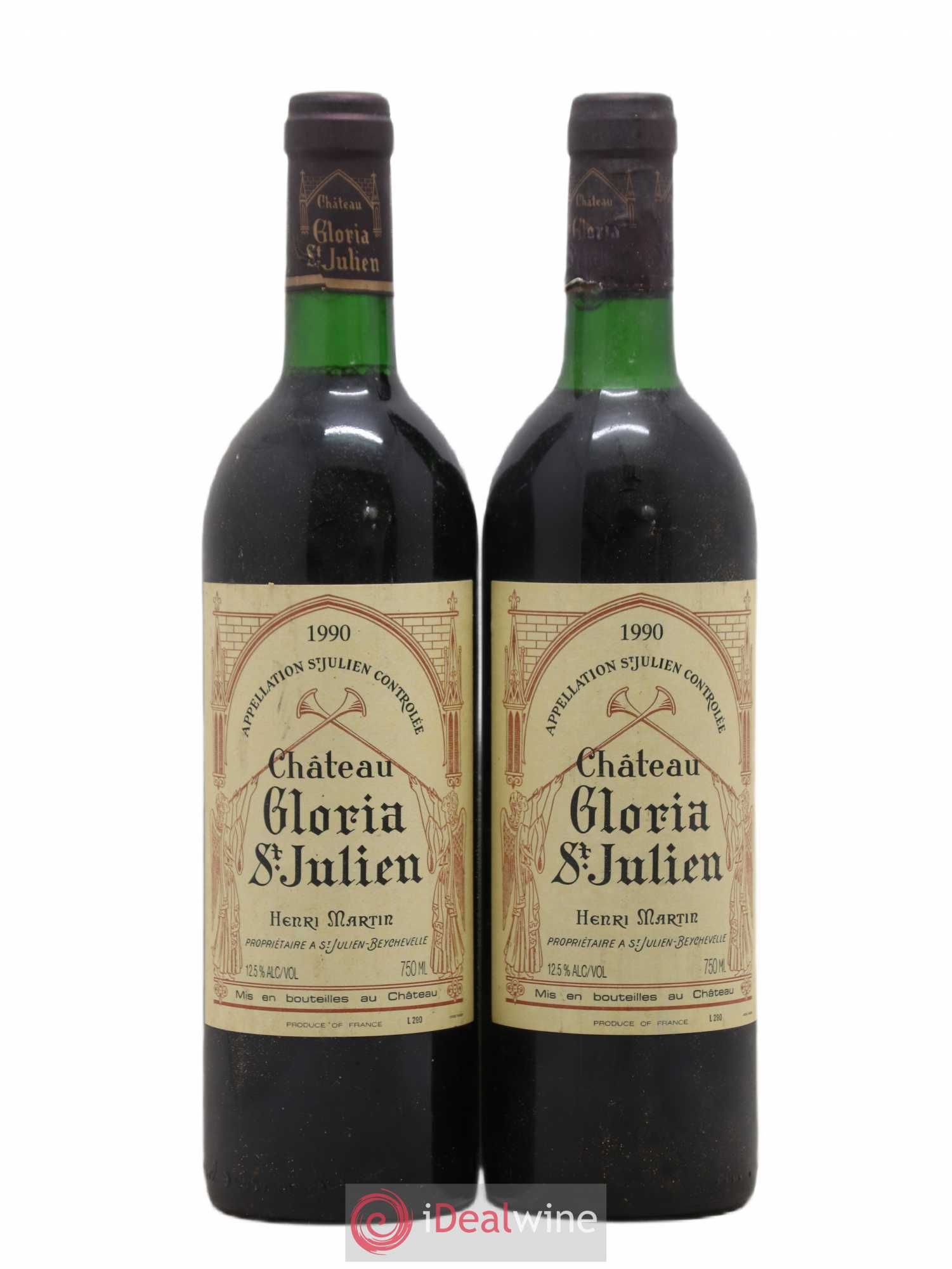 Château Gloria (sans prix de réserve) 1990 - Lot de 2 bouteilles - 0