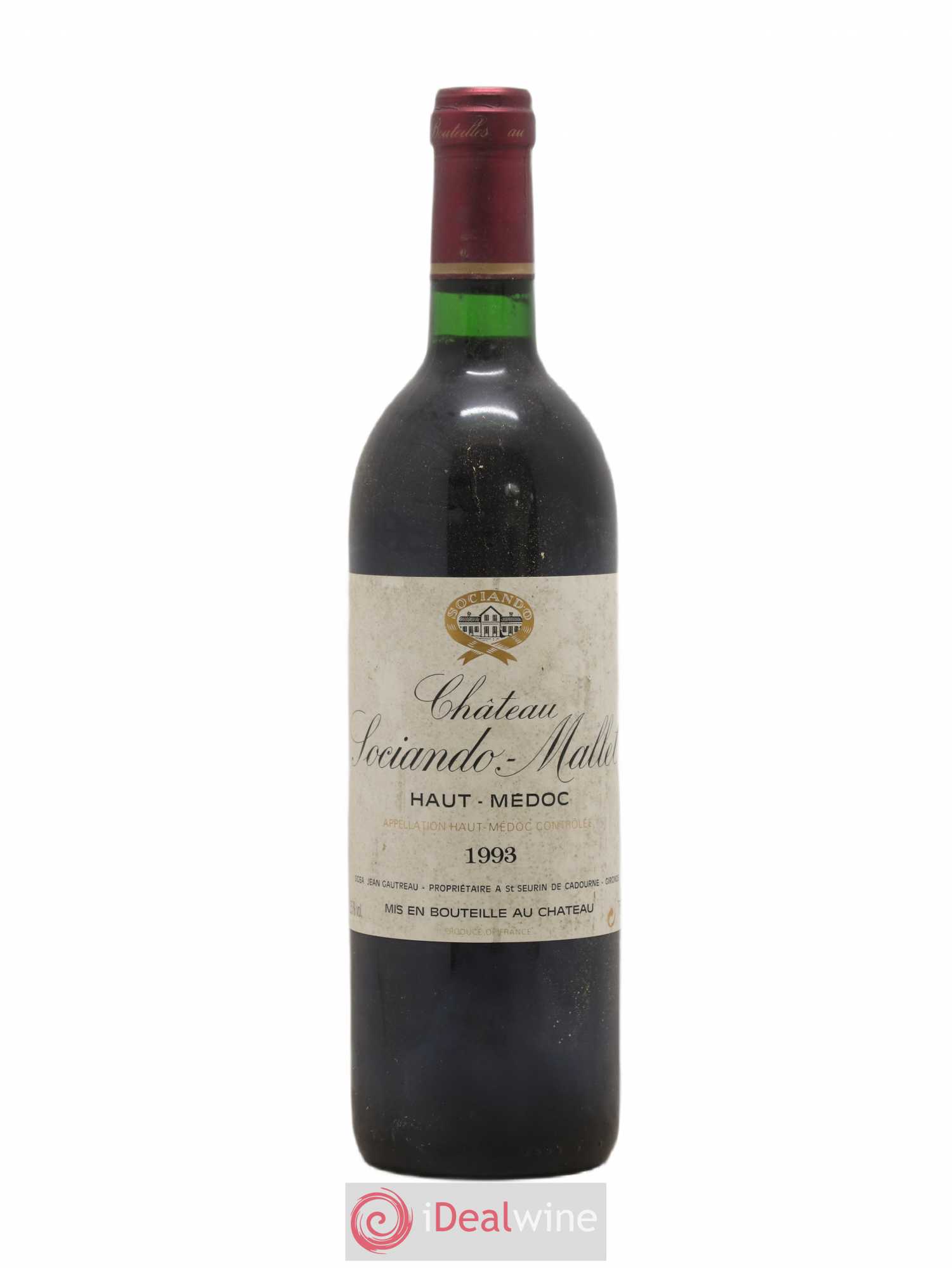 Château Sociando Mallet 1993 - Lot de 1 bouteille - 0