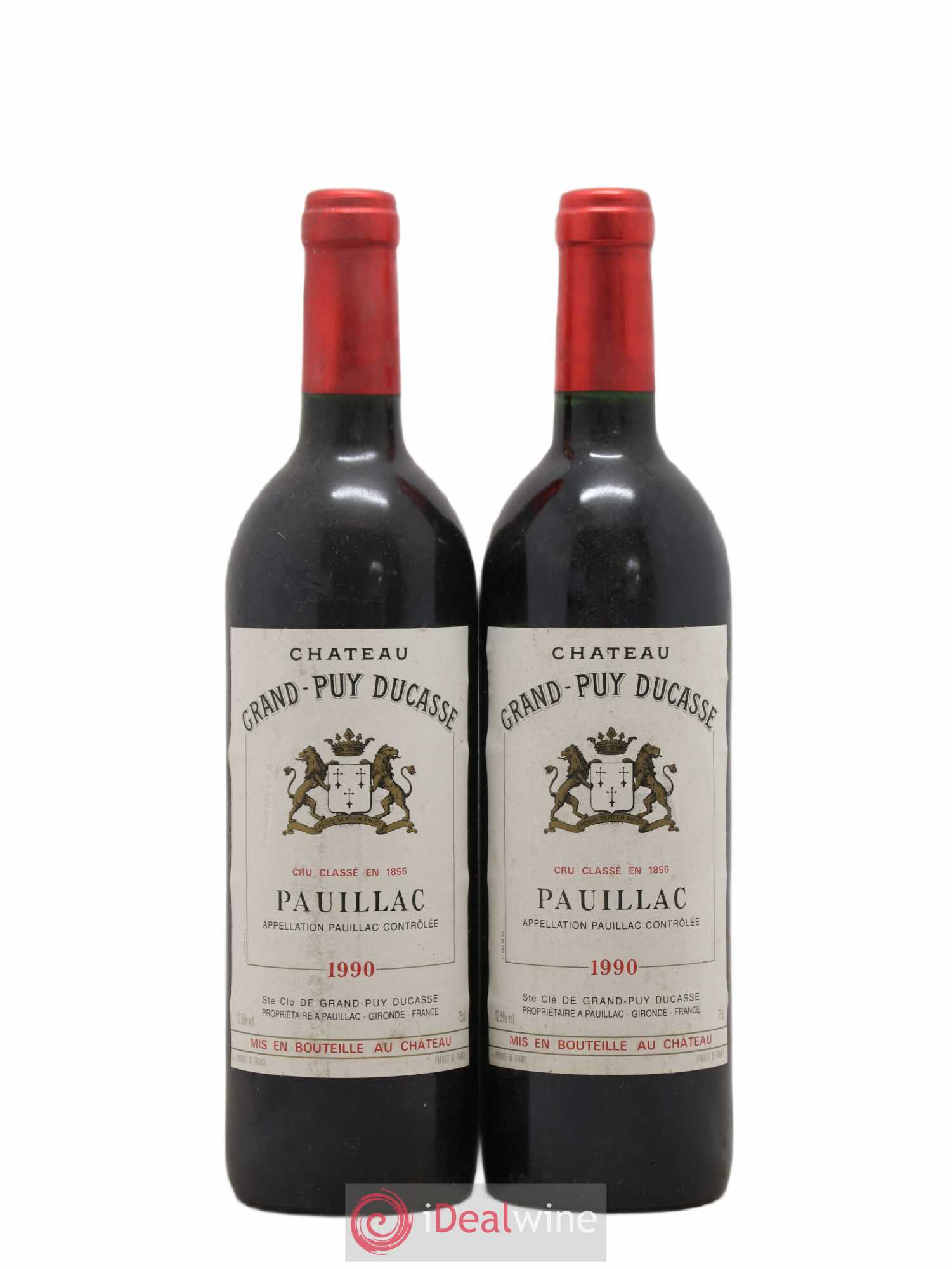 Château Grand Puy Ducasse 5ème Grand Cru Classé (sans prix de réserve) 1990 - Lot de 2 bouteilles - 0