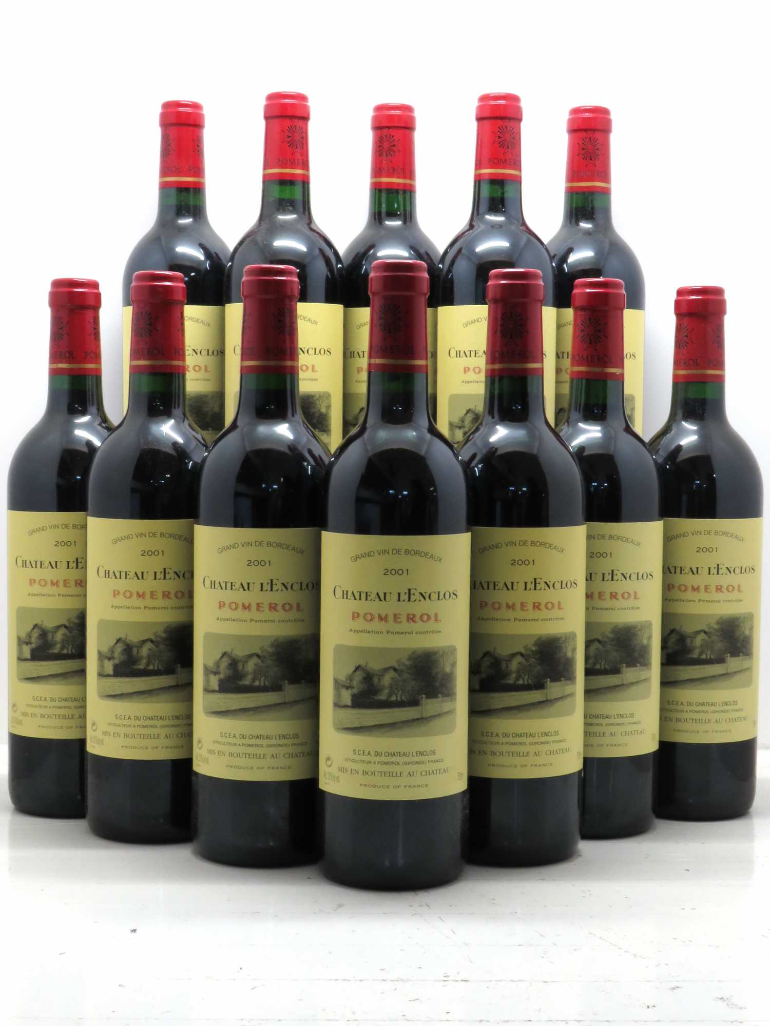 Château l' Enclos 2001 - Lot de 12 bouteilles - 0