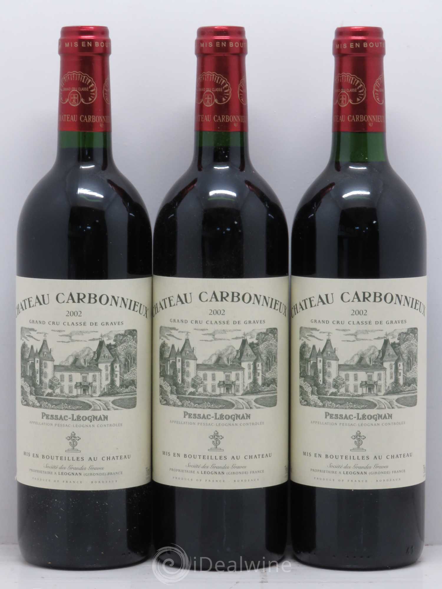 Château Carbonnieux Cru Classé de Graves 2002 - Lot de 12 bouteilles - 1