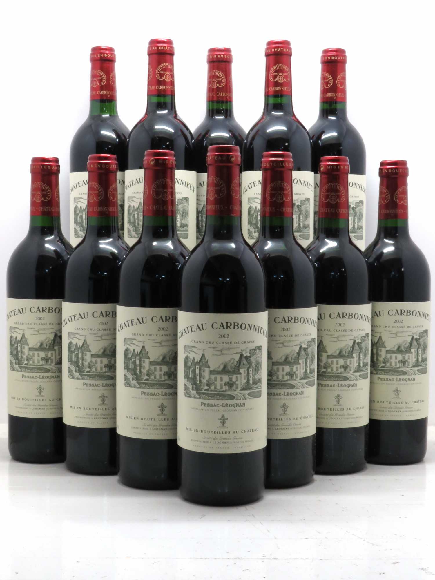 Château Carbonnieux Cru Classé de Graves 2002 - Lot de 12 bouteilles - 0