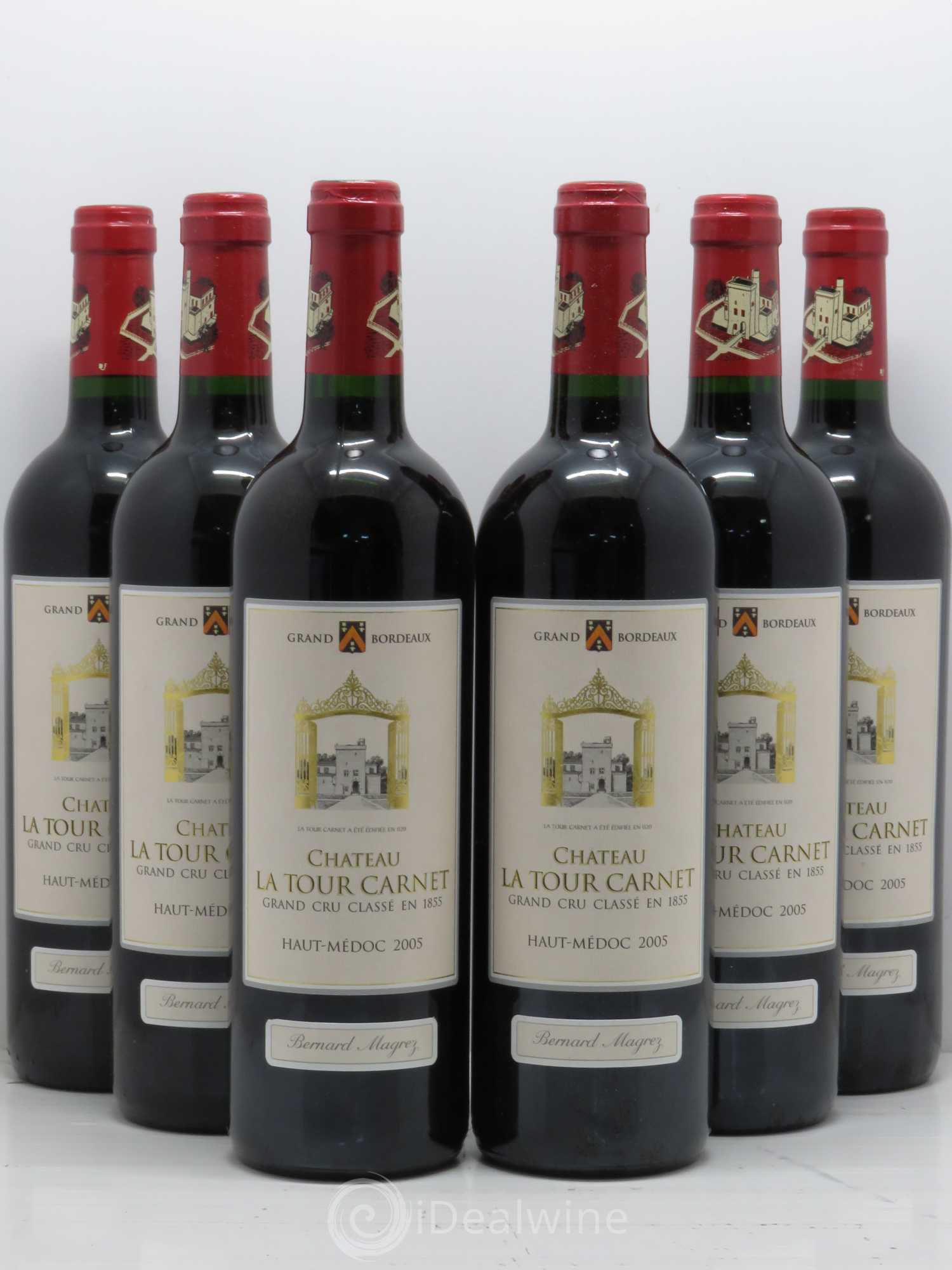 Château la Tour Carnet 4ème Grand Cru Classé 2005 - Lot de 6 bouteilles - 0