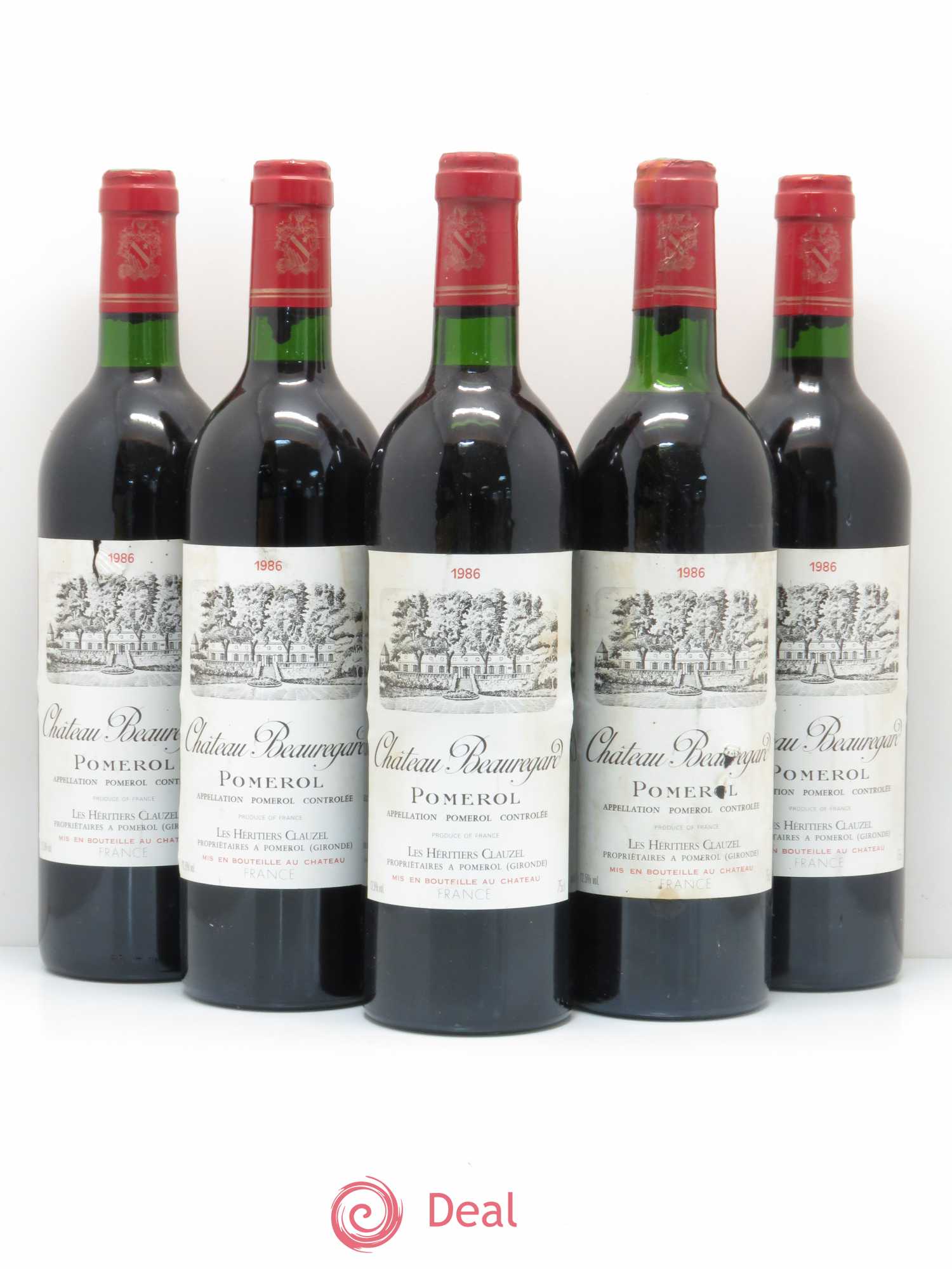 Château Beauregard 1986 - Lot de 5 bouteilles - 0