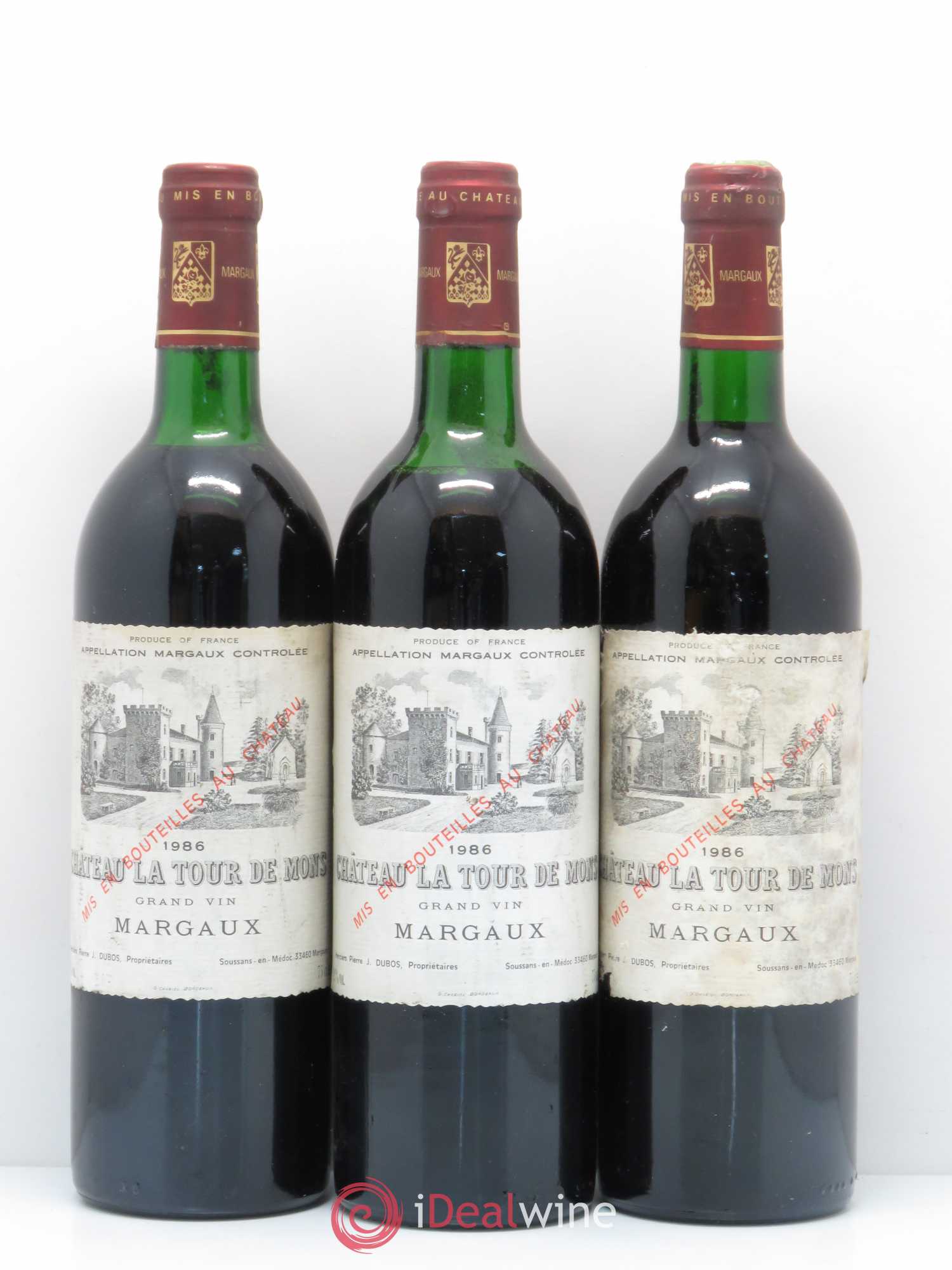Château la Tour de Mons Cru Bourgeois 1986 - Lotto di 6 bottiglie - 1