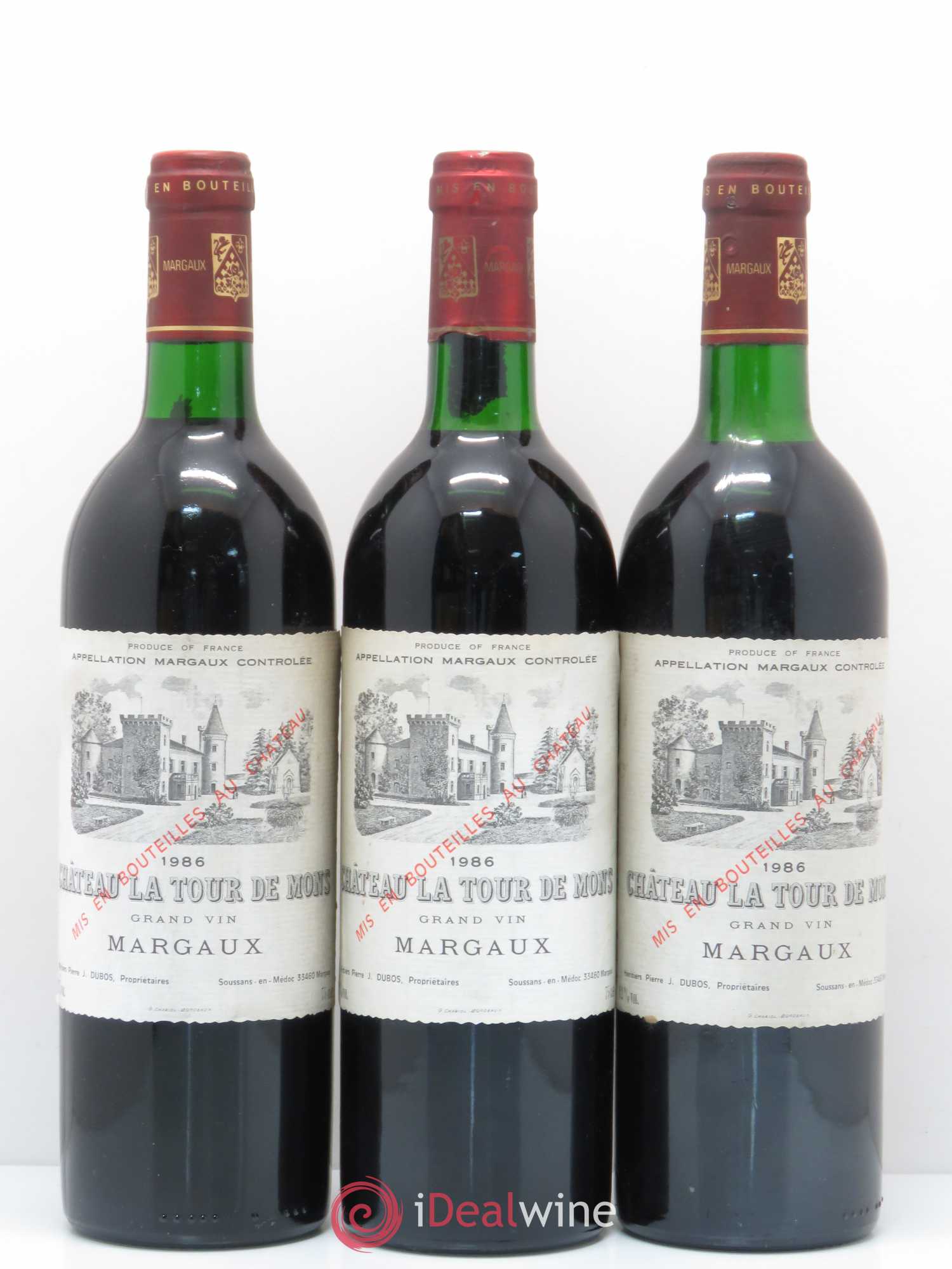 Château la Tour de Mons Cru Bourgeois 1986 - Lotto di 6 bottiglie - 2