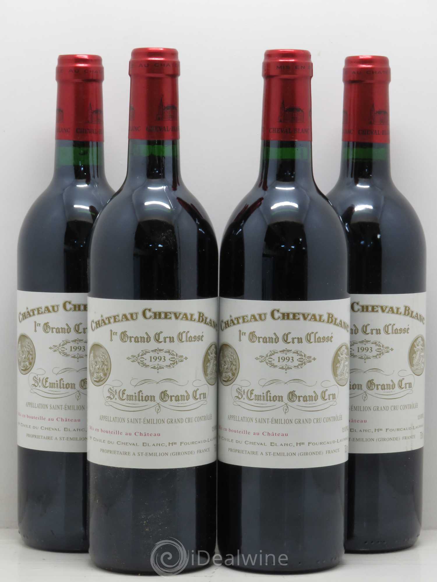 Château Cheval Blanc 1er Grand Cru Classé A 1993 - Lot de 4 bouteilles - 0