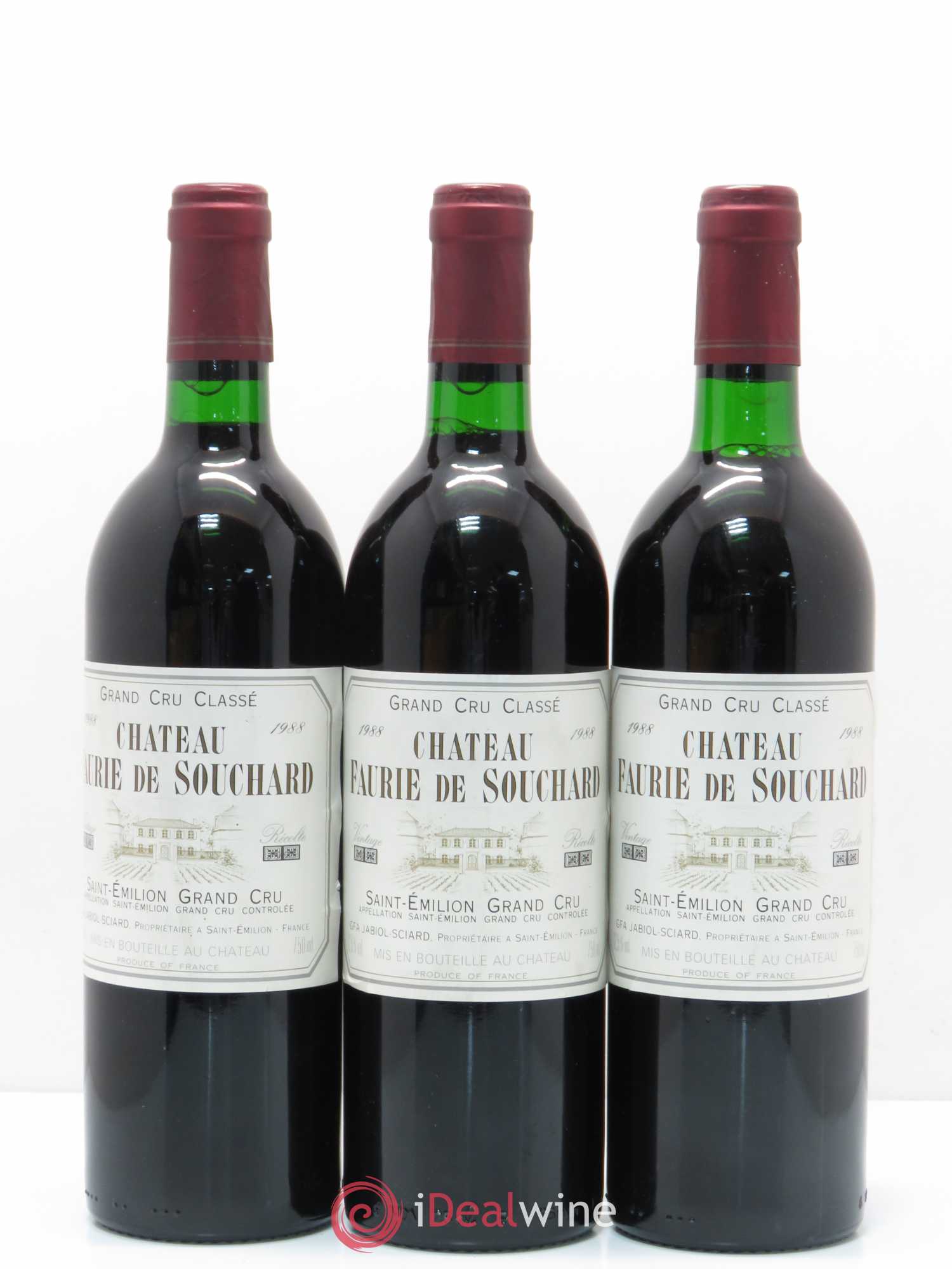 Château Faurie de Souchard Grand Cru Classé (sans prix de réserve) 1988 - Lot de 6 bouteilles - 2