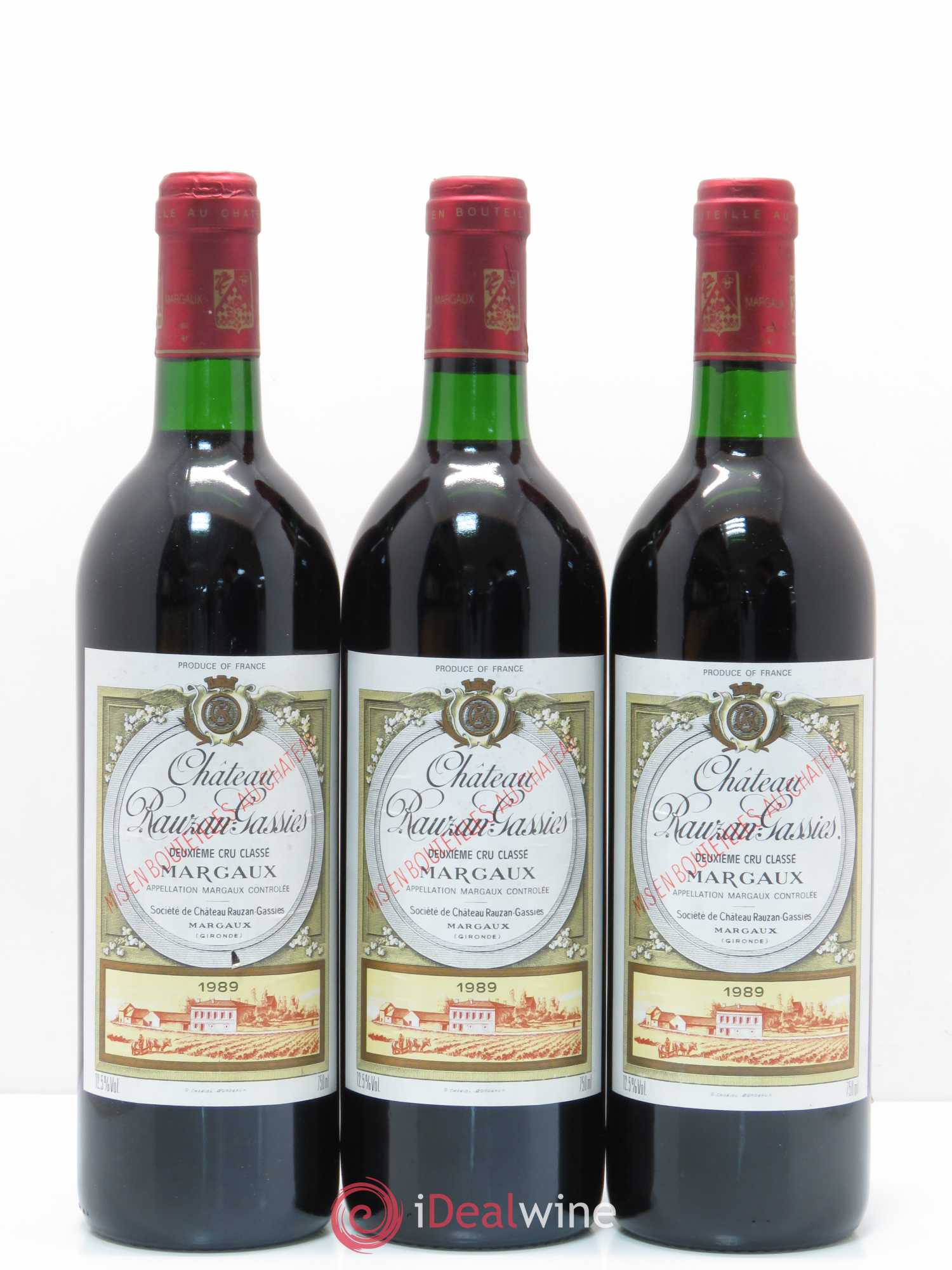 Château Rauzan-Gassies 2ème Grand Cru Classé 1989 - Lot de 6 bouteilles - 1