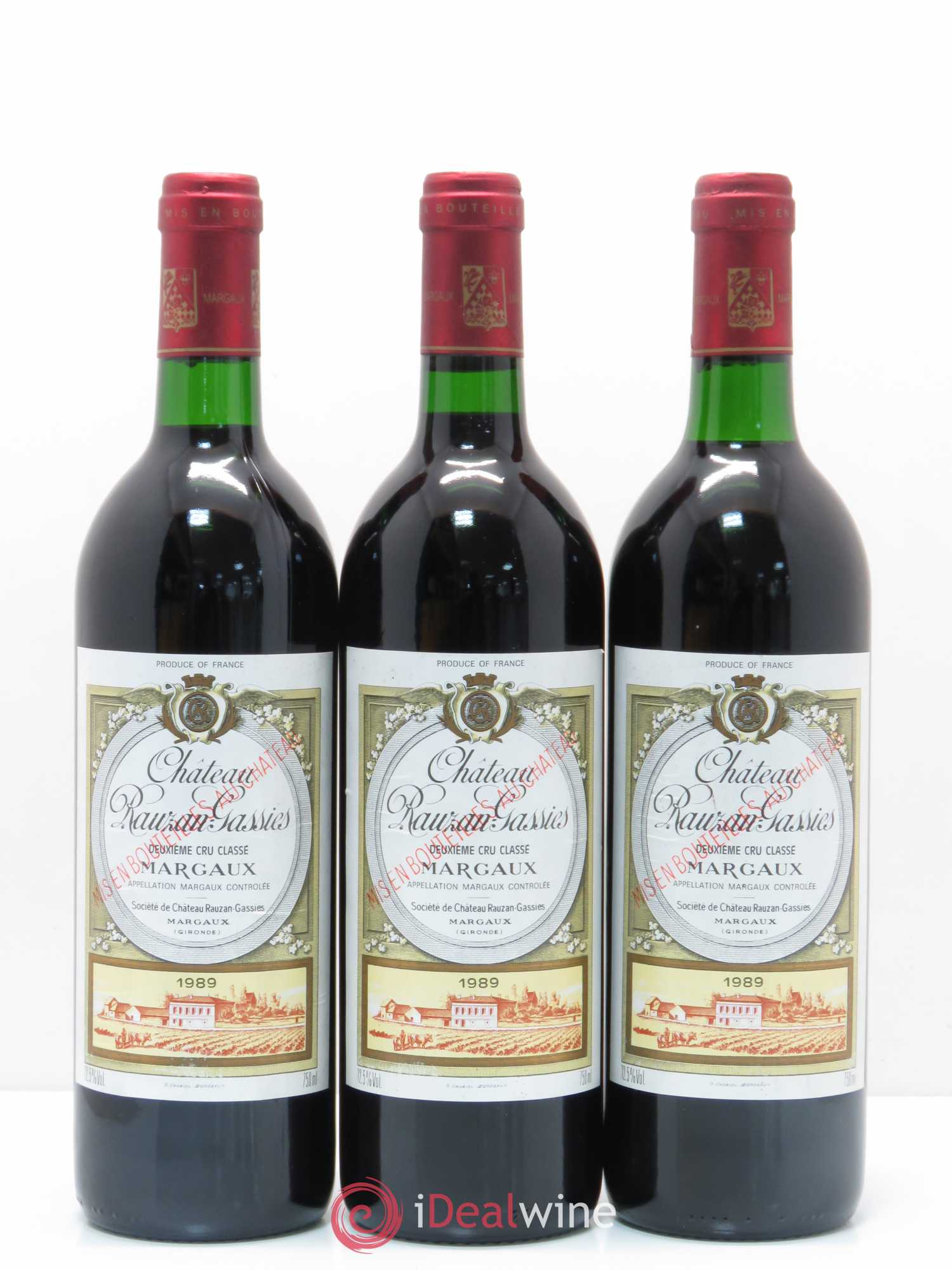 Château Rauzan-Gassies 2ème Grand Cru Classé 1989 - Lot de 6 bouteilles - 2