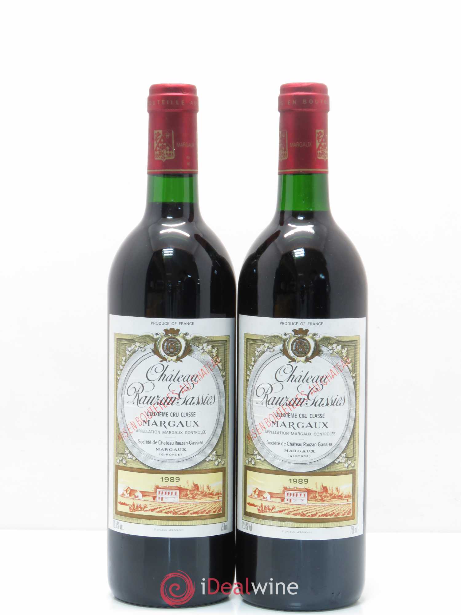 Château Rauzan-Gassies 2ème Grand Cru Classé 1989 - Lot de 2 bouteilles - 0