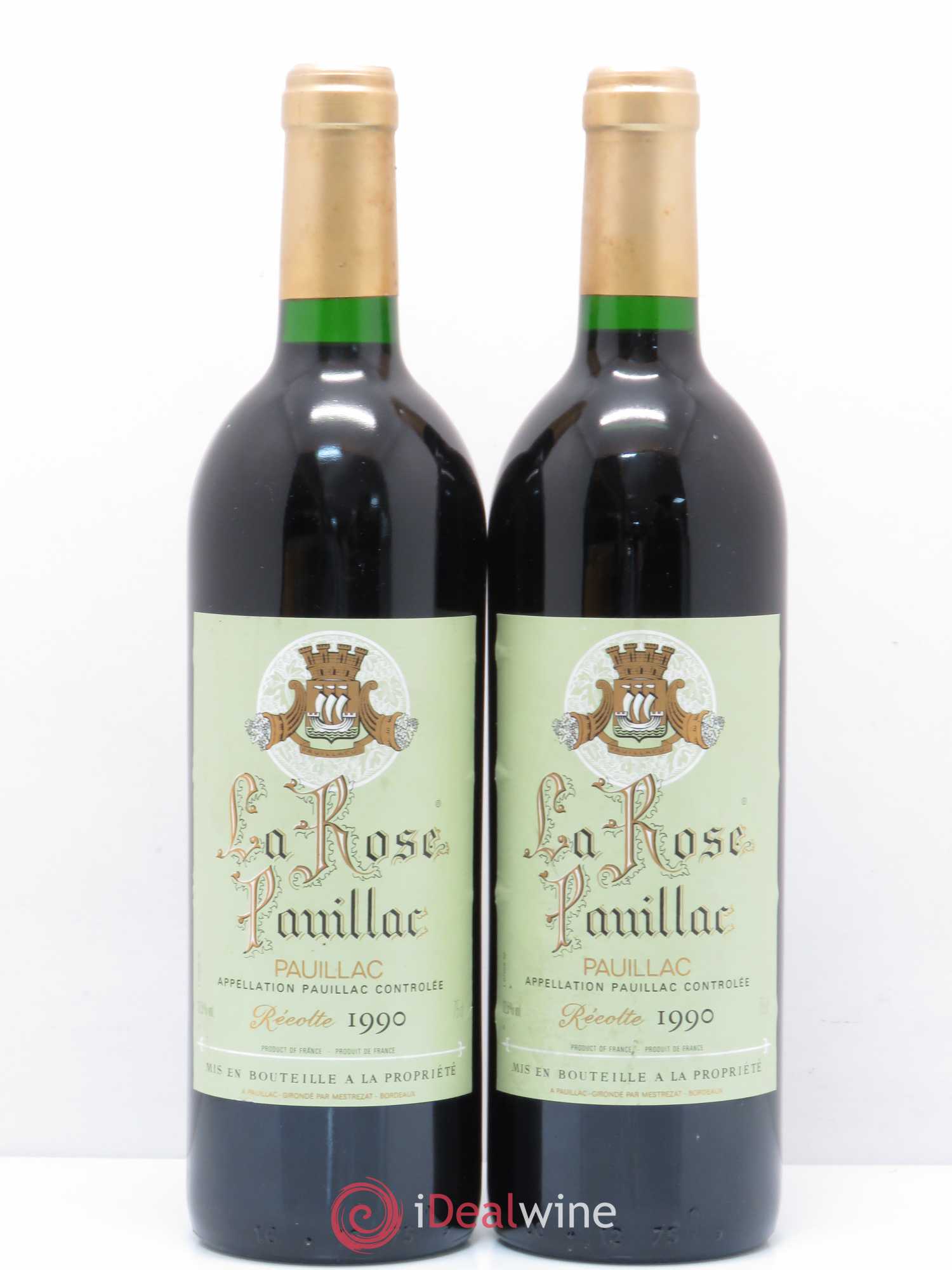 La Rose Pauillac 1990 - Lot de 2 bouteilles - 0