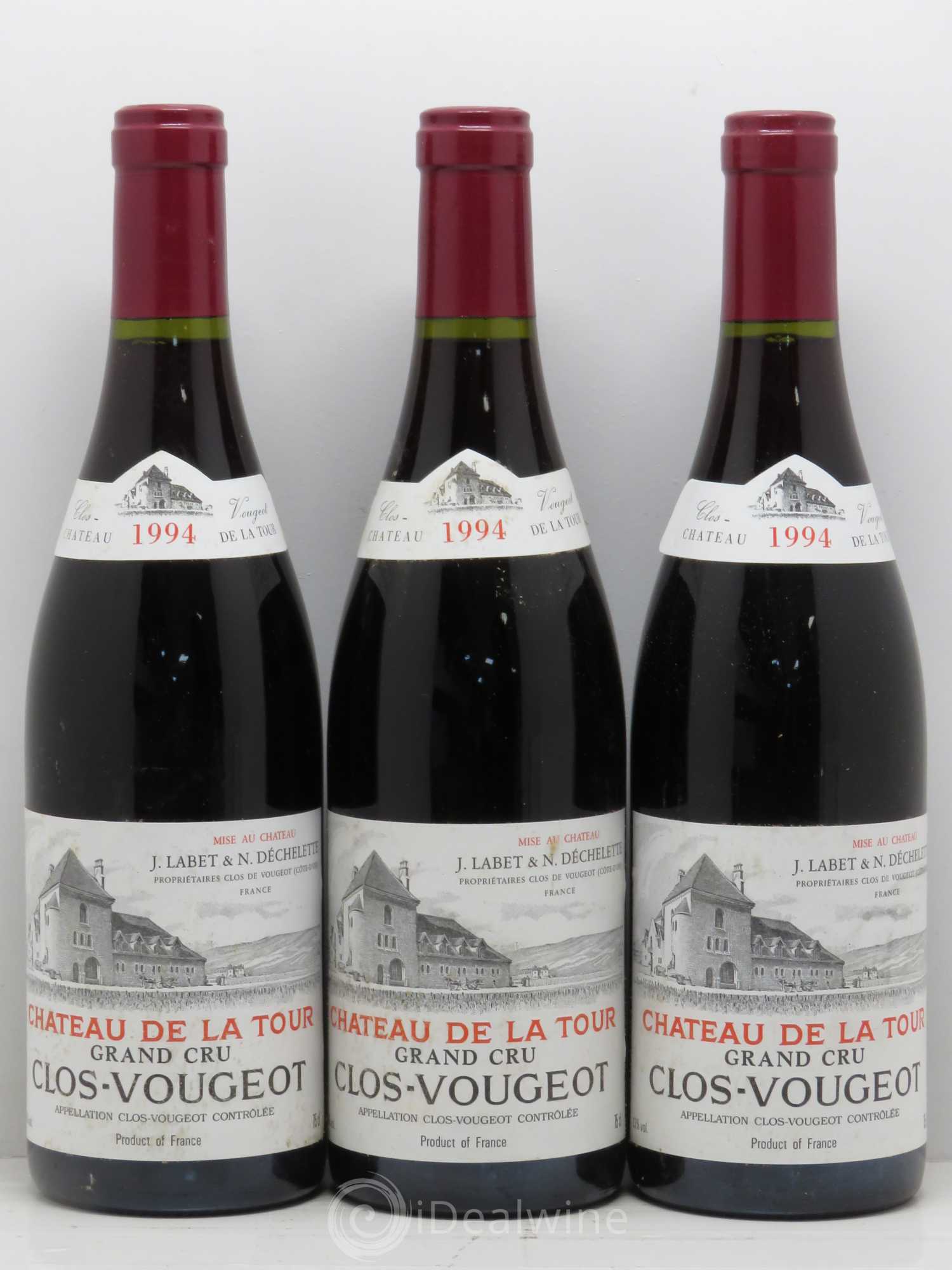 Clos de Vougeot Grand Cru Château de La Tour 1994 - Lot de 6 bouteilles - 1