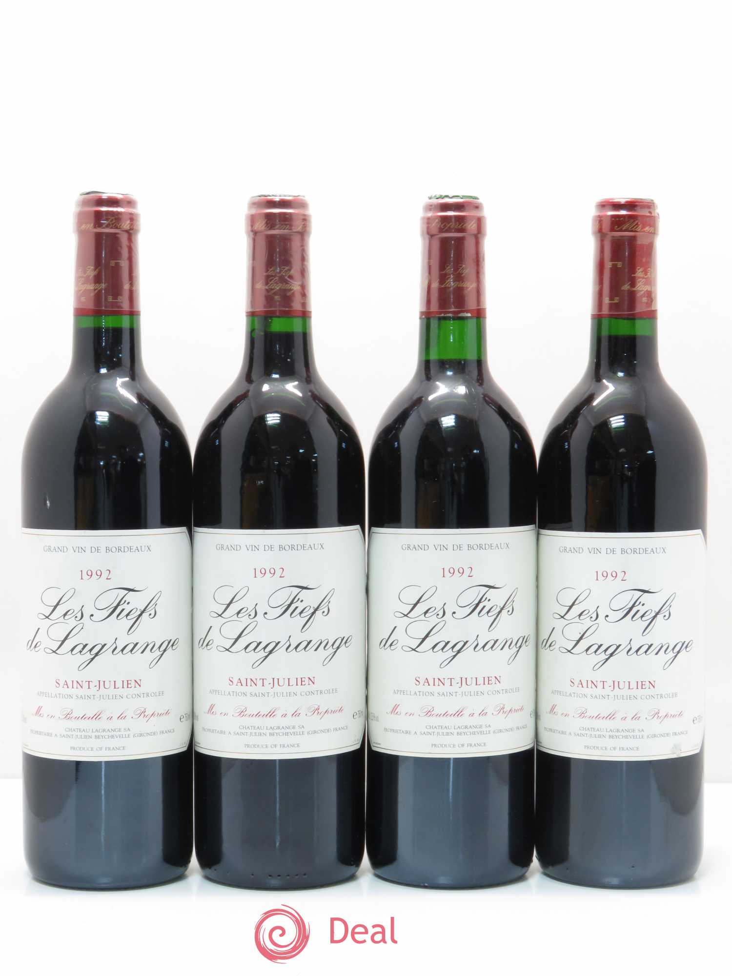 Les Fiefs de Lagrange Second Vin (sans prix de réserve) 1992 - Lot de 4 bouteilles - 0