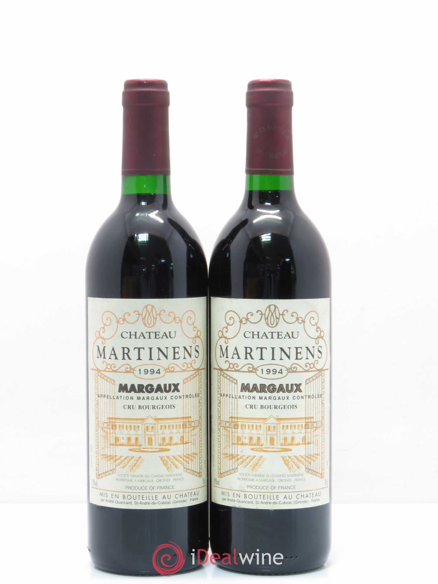 Château Martinens Cru Bourgeois (sans prix de réserve) 1994 - Lot de 5 bouteilles - 2